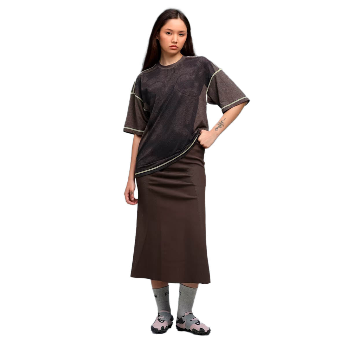 PUMA YONA AOP T-Shirt Flat Bronze