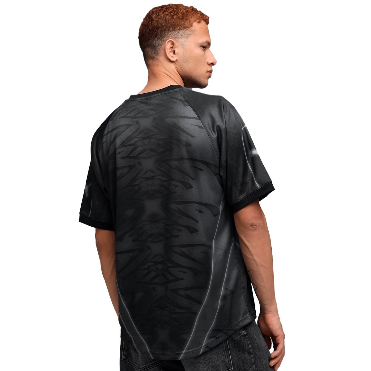 PUMA Tech - X Aop Relaxed Football Jersey'Black/AOP'