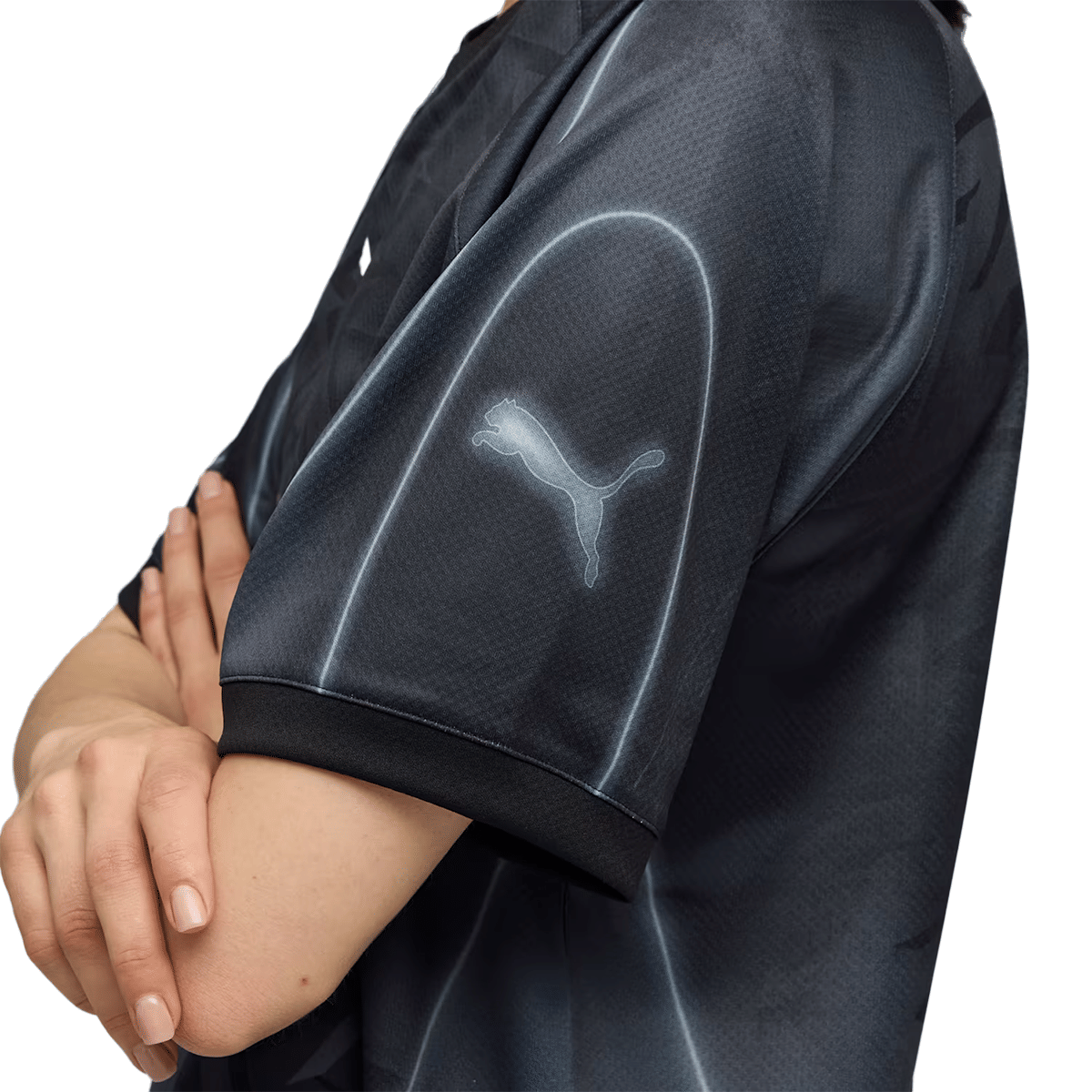 PUMA Tech - X Aop Relaxed Football Jersey'Black/AOP'