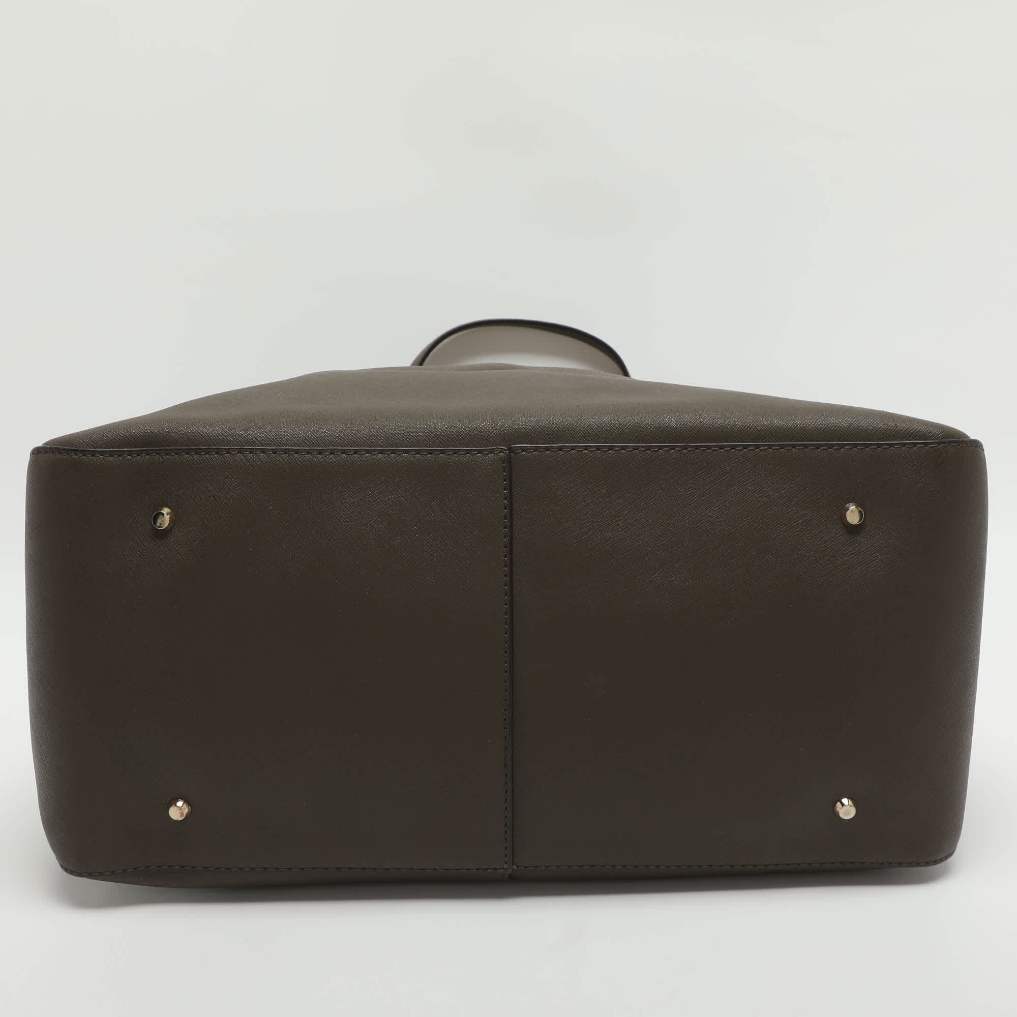 Dkny Dark Khaki Saffiano Leather Tote