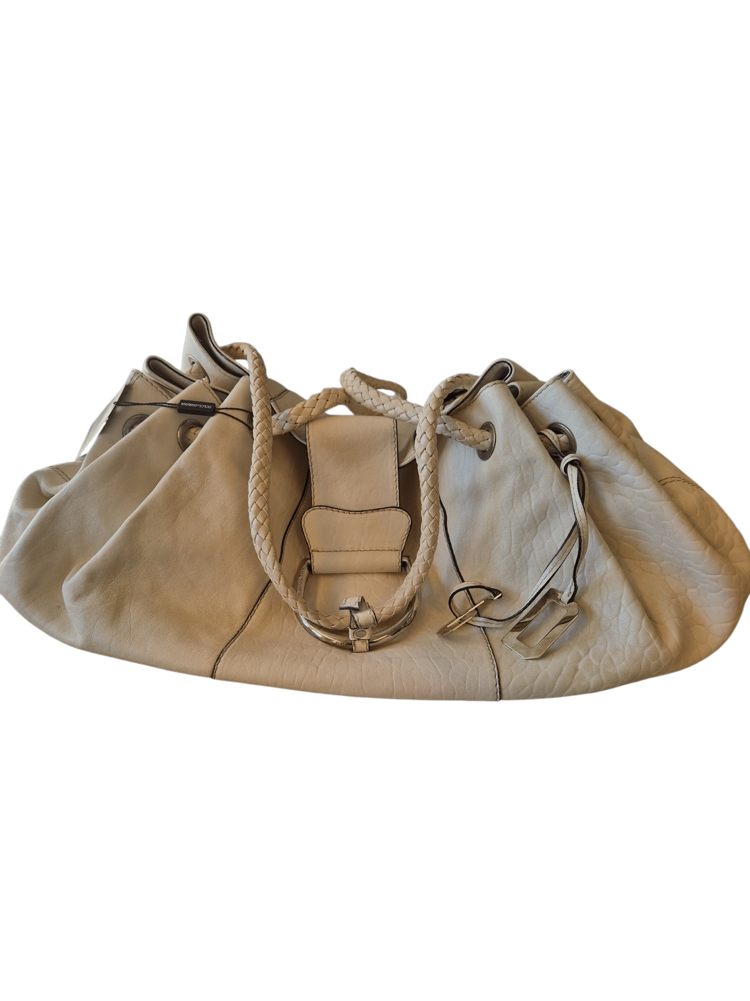Dolce & Gabbana Hand bag off white Xlarge leather DG618A