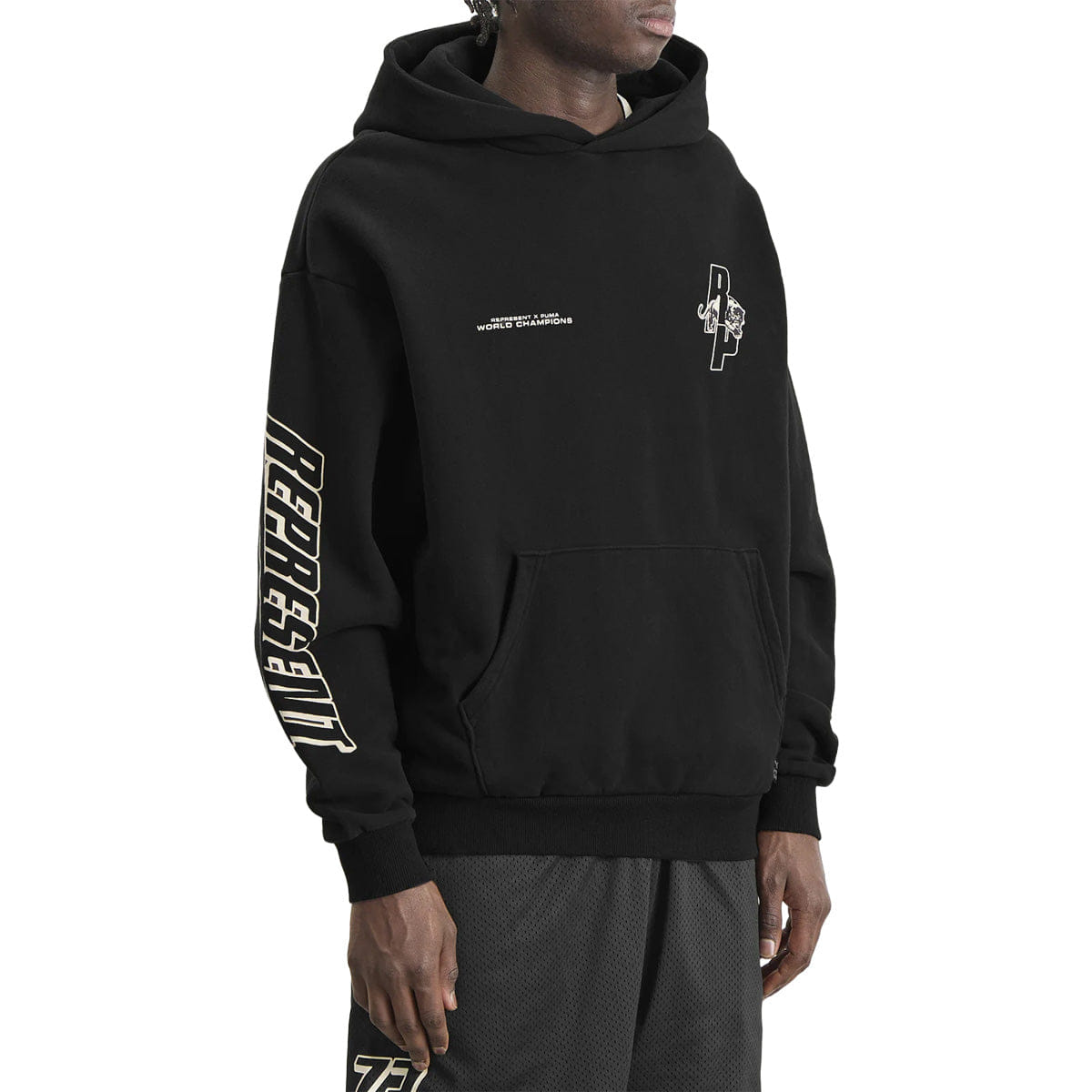 PUMA + Represent LS Hoodie Black