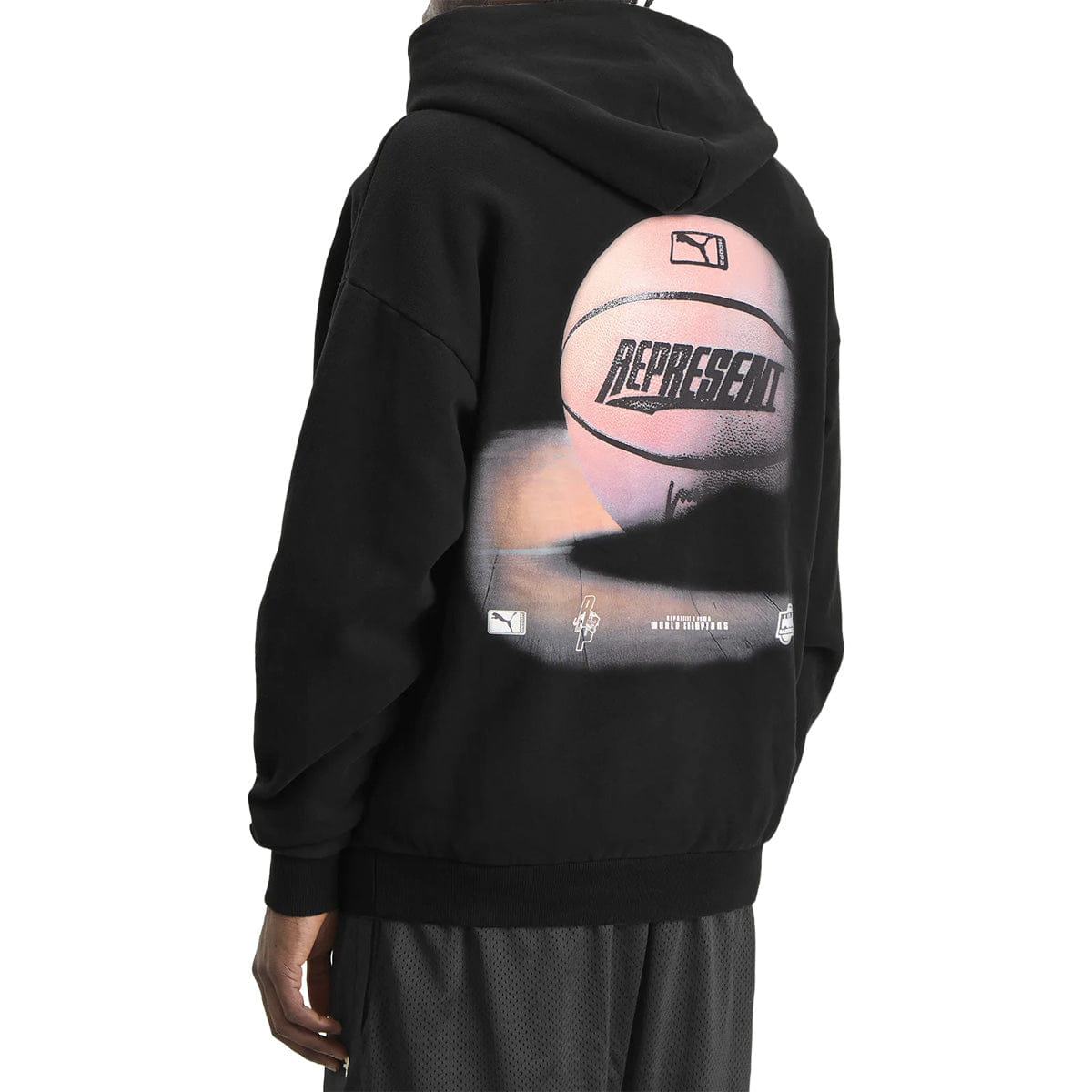 PUMA + Represent LS Hoodie Black