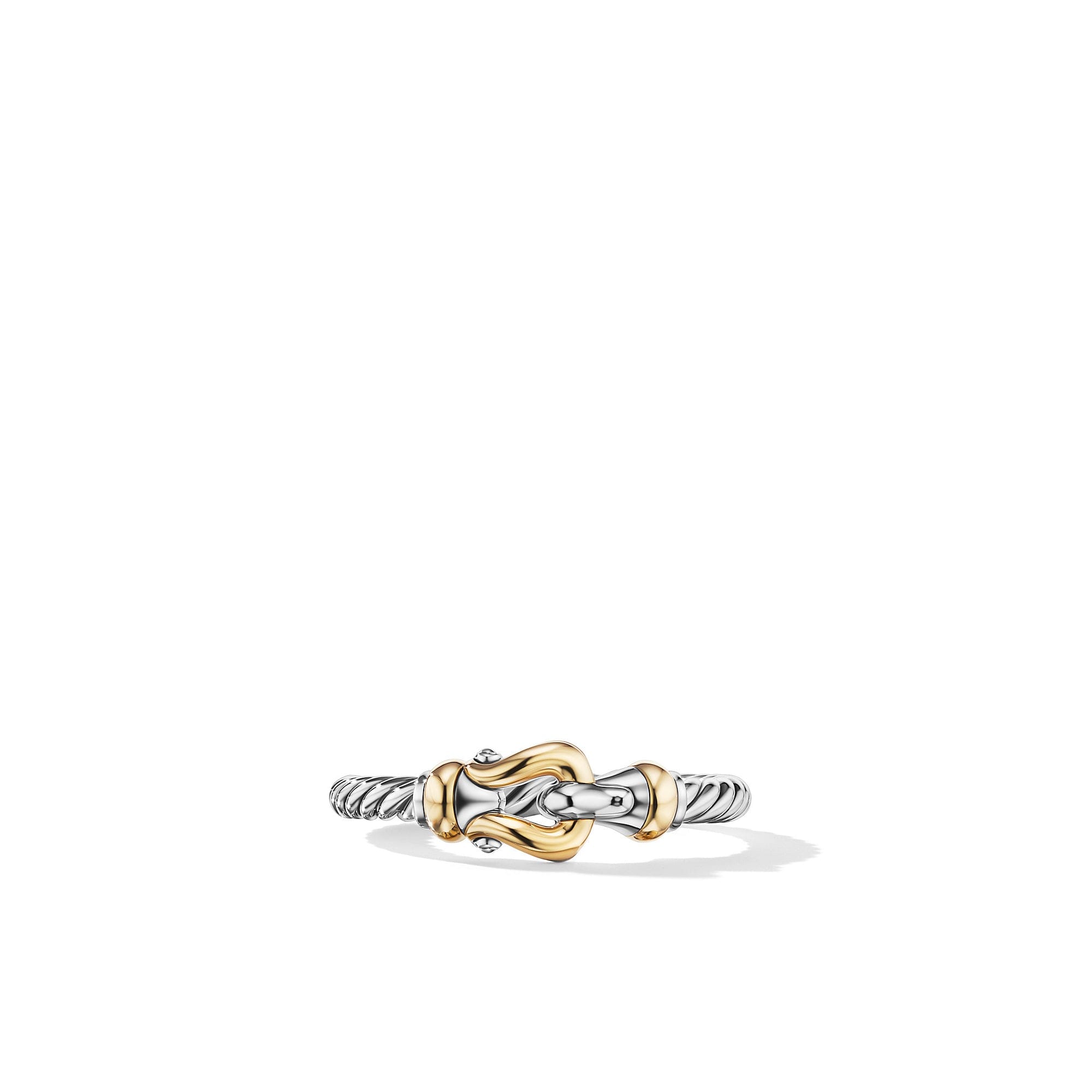 David Yurman Petite Buckle Ring with 18k Yellow Gold - R16517 S87