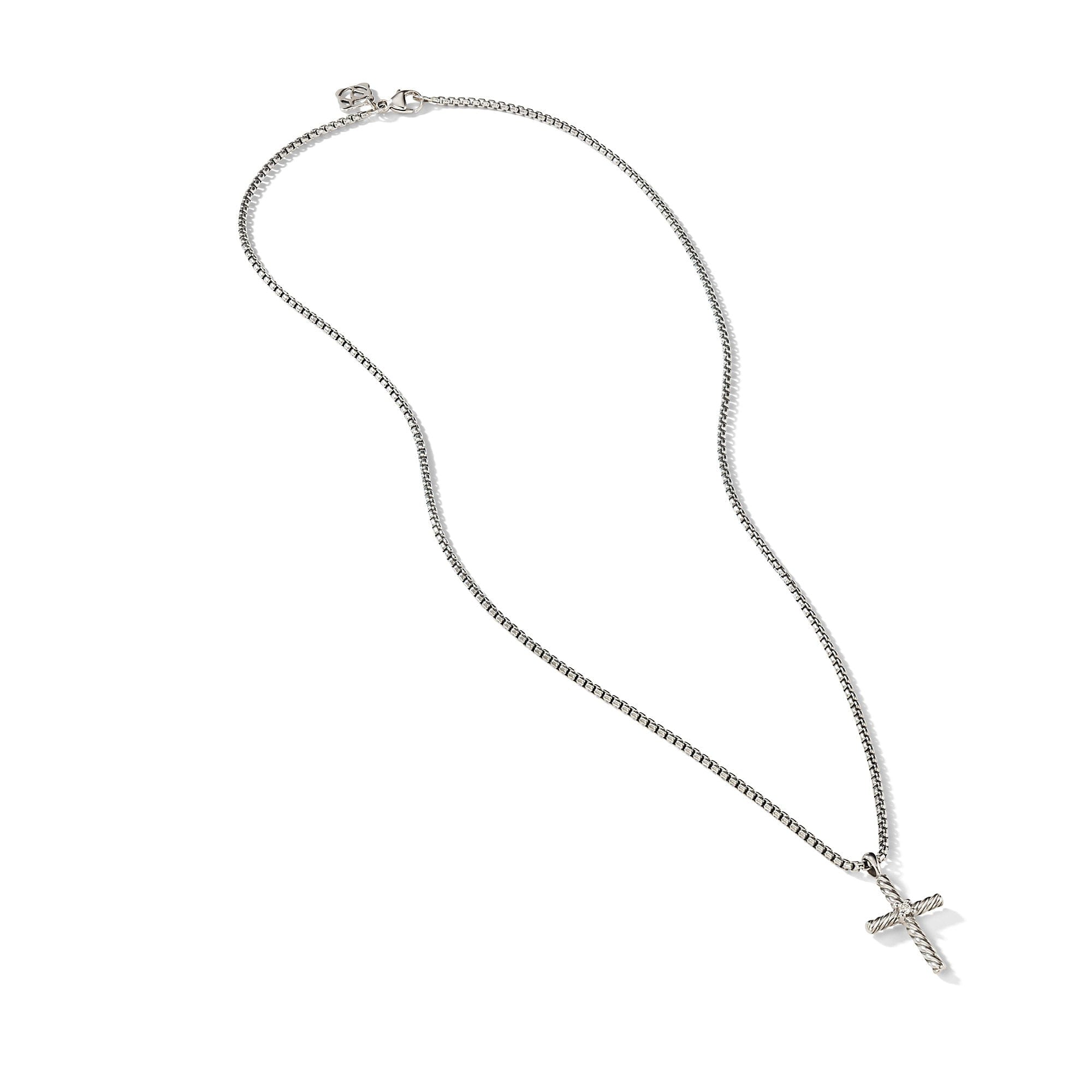 David Yurman Cable Classics Collection Cross Necklace with Diamond - N06545 SSADI18