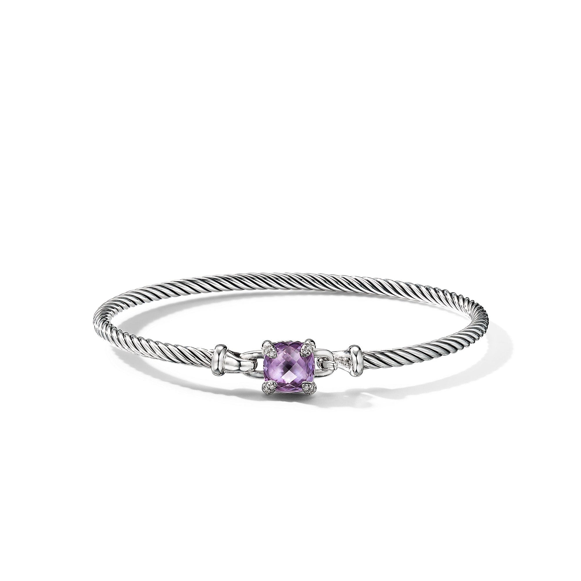 David Yurman Chatelaine Bracelet with Amethyst and Diamonds - B16329DSSAAMDIM
