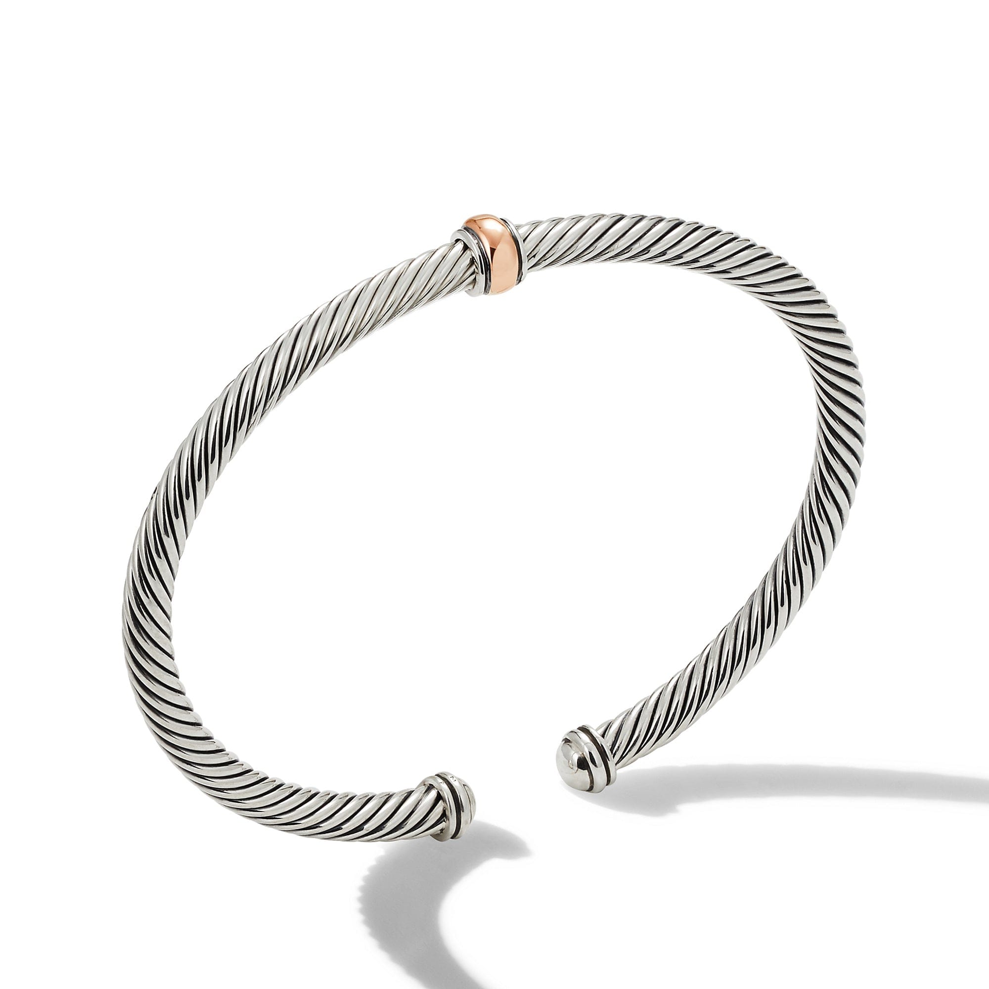 David Yurman Cable Classics Center Station Bracelet with 18k Rose Gold - B14761 SR