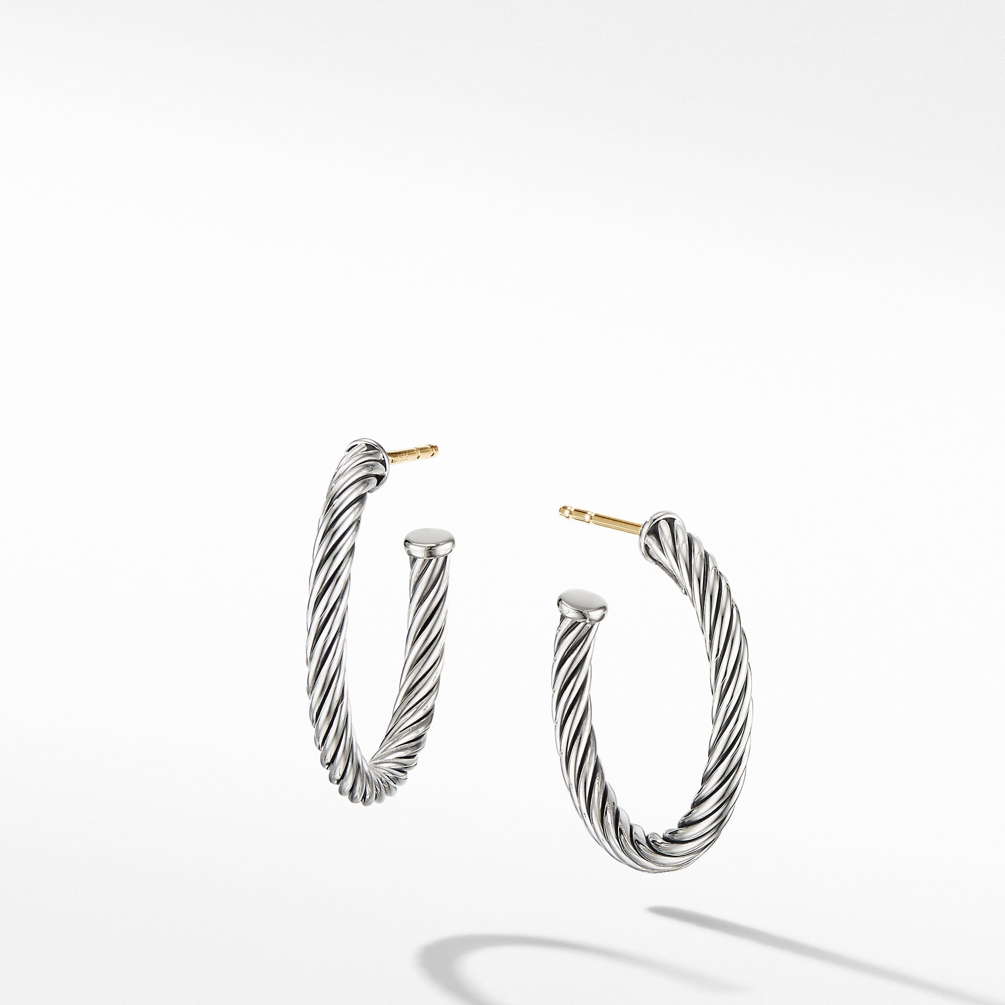David Yurman Small Cable Hoop Earrings - E14507 SS