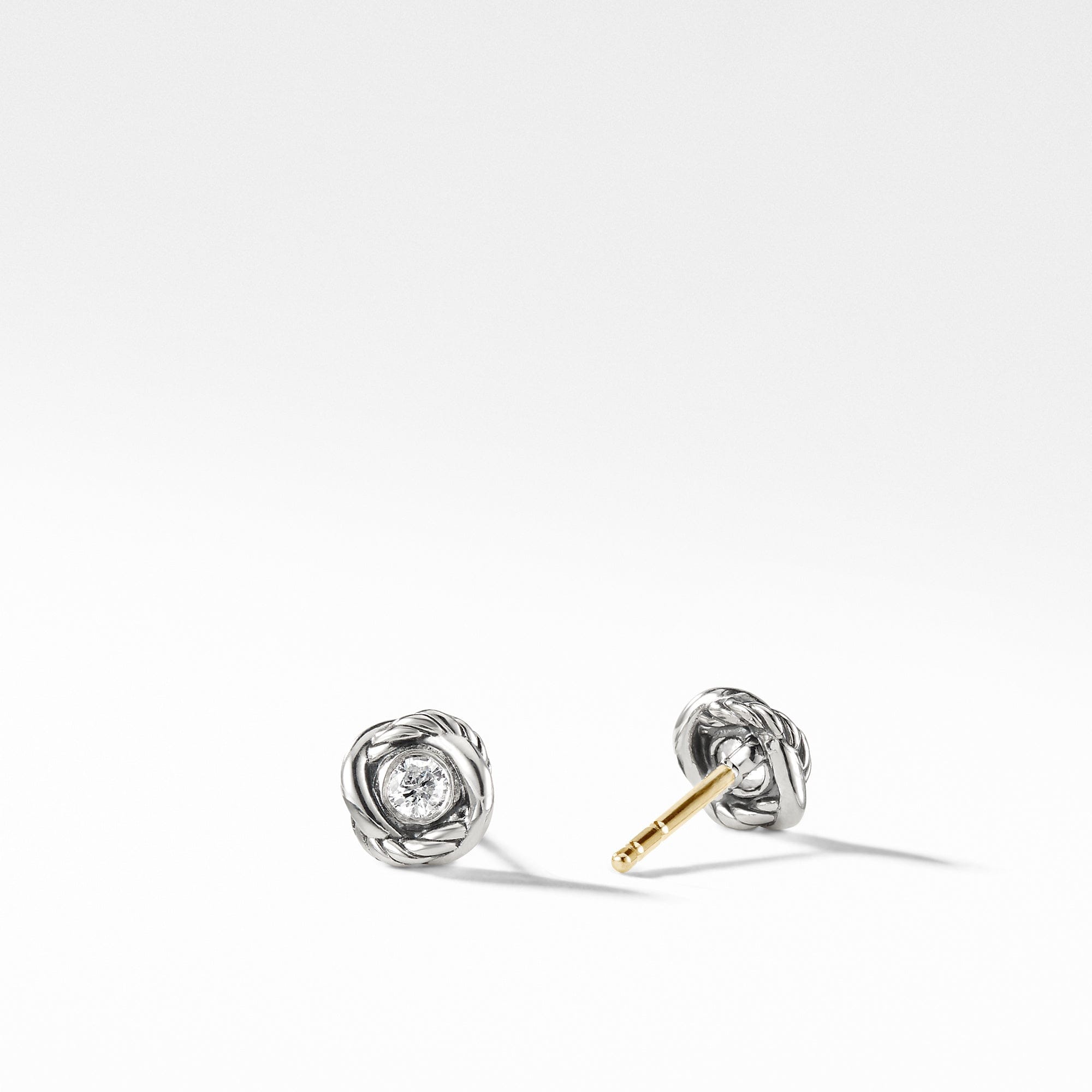 David Yurman Infinity Earrings with Diamonds - E09689 SSADI