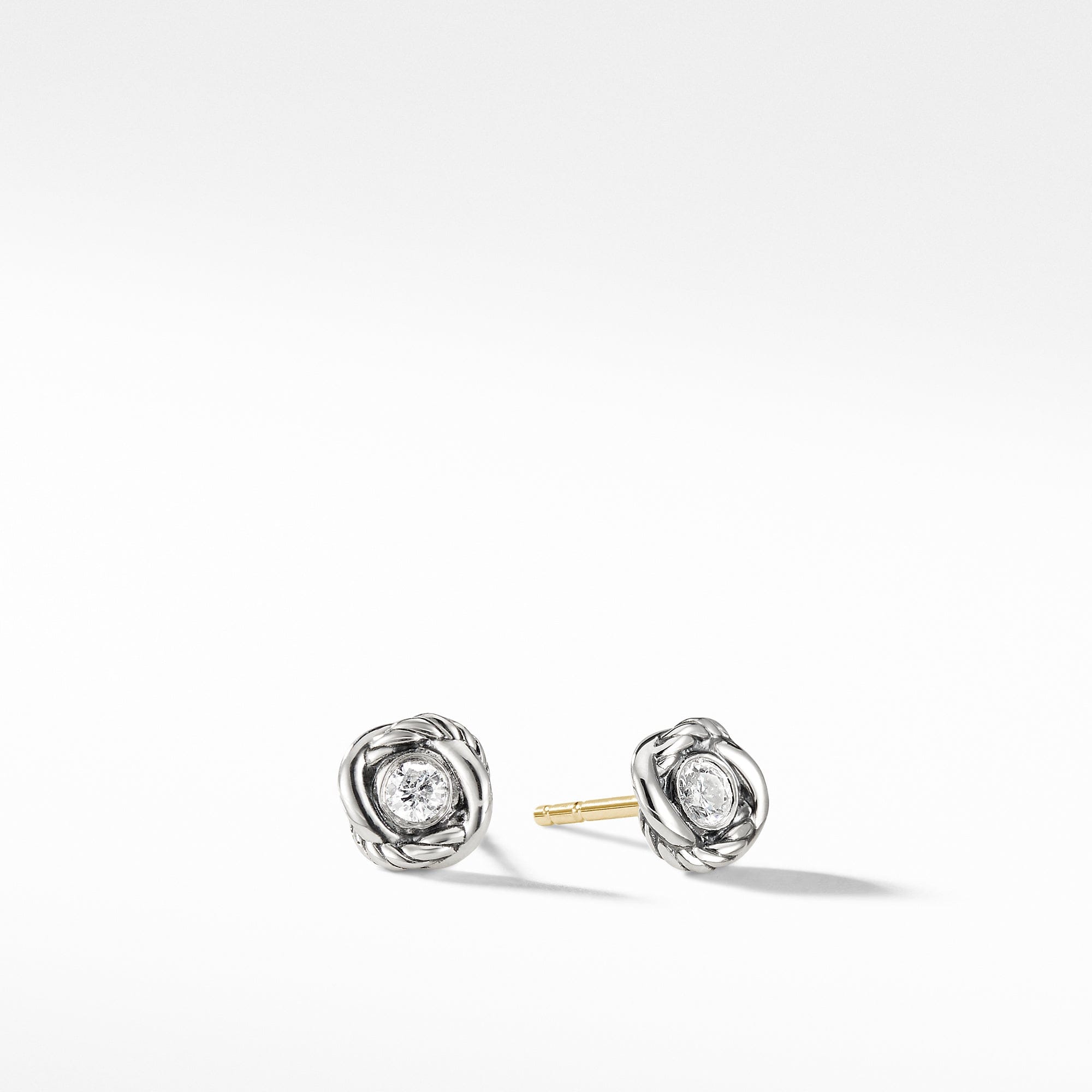 David Yurman Infinity Earrings with Diamonds - E09689 SSADI