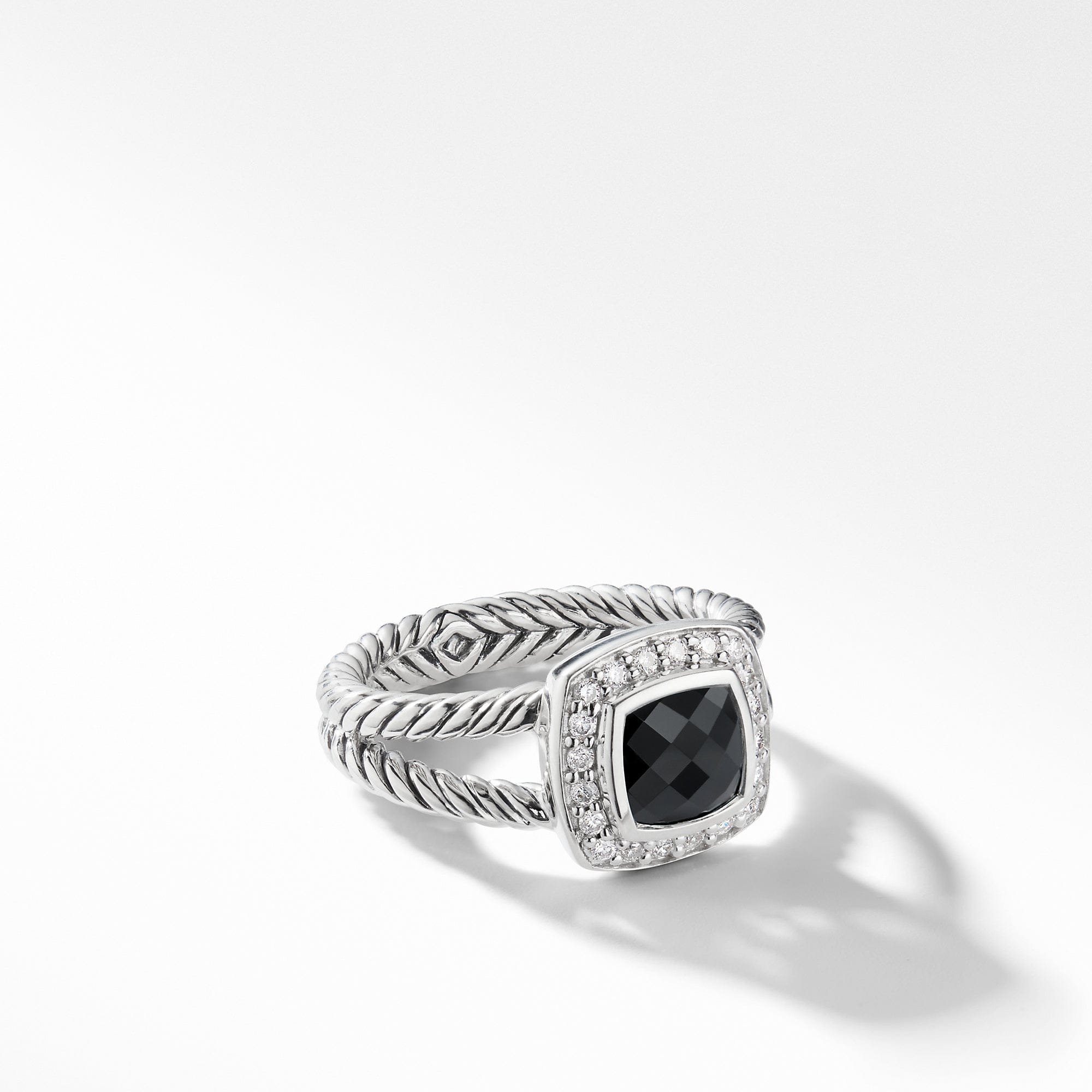David Yurman Petite Albion Ring with Black Onyx and Diamonds - R07443DSSABODI