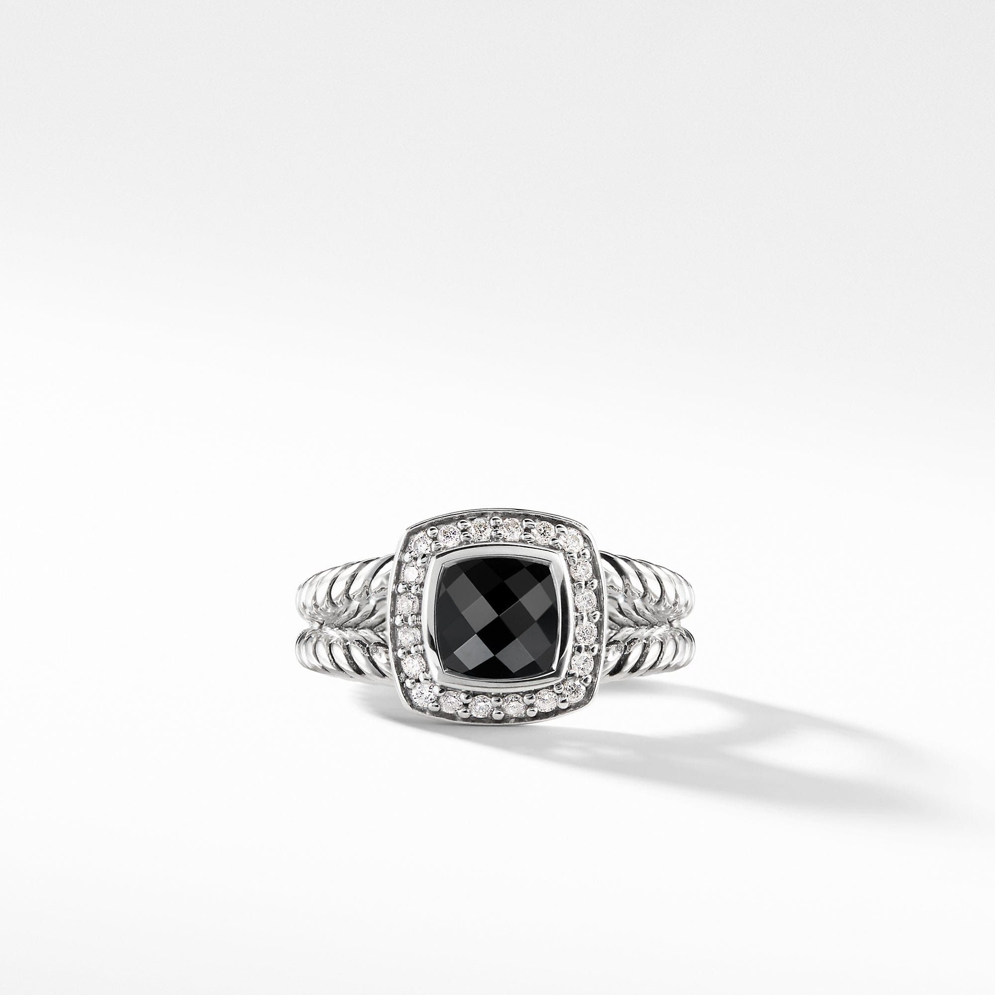 David Yurman Petite Albion Ring with Black Onyx and Diamonds - R07443DSSABODI