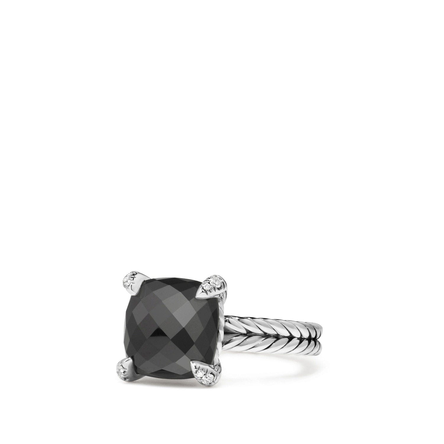 David Yurman Chatelaine Ring with Black Onyx and Diamonds - R12643DSSABODI