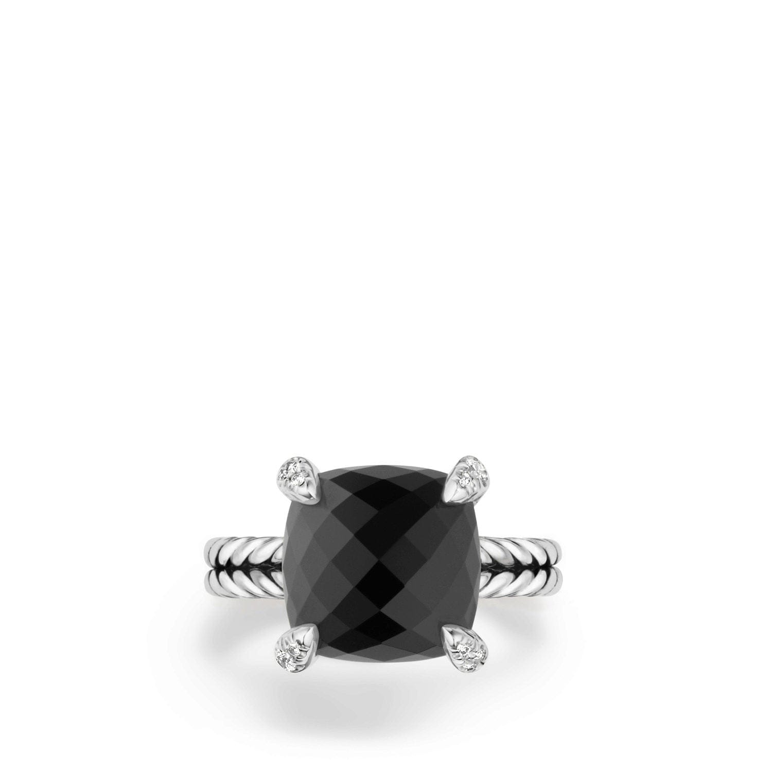 David Yurman Chatelaine Ring with Black Onyx and Diamonds - R12643DSSABODI