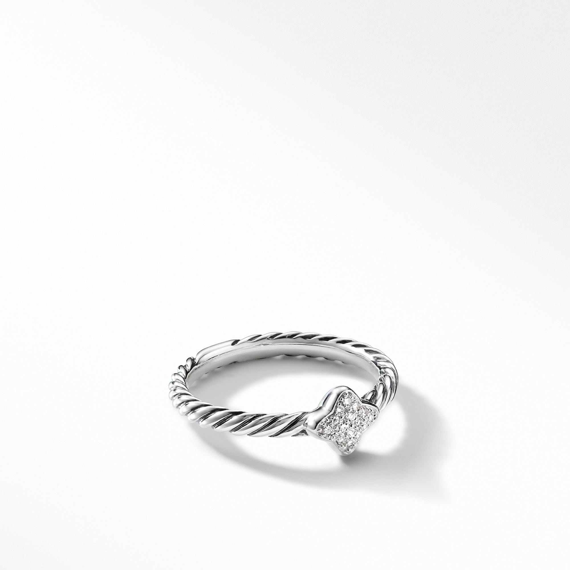 David Yurman Quatrefoil Ring with Diamonds - R09659SSADI - 883932232035
