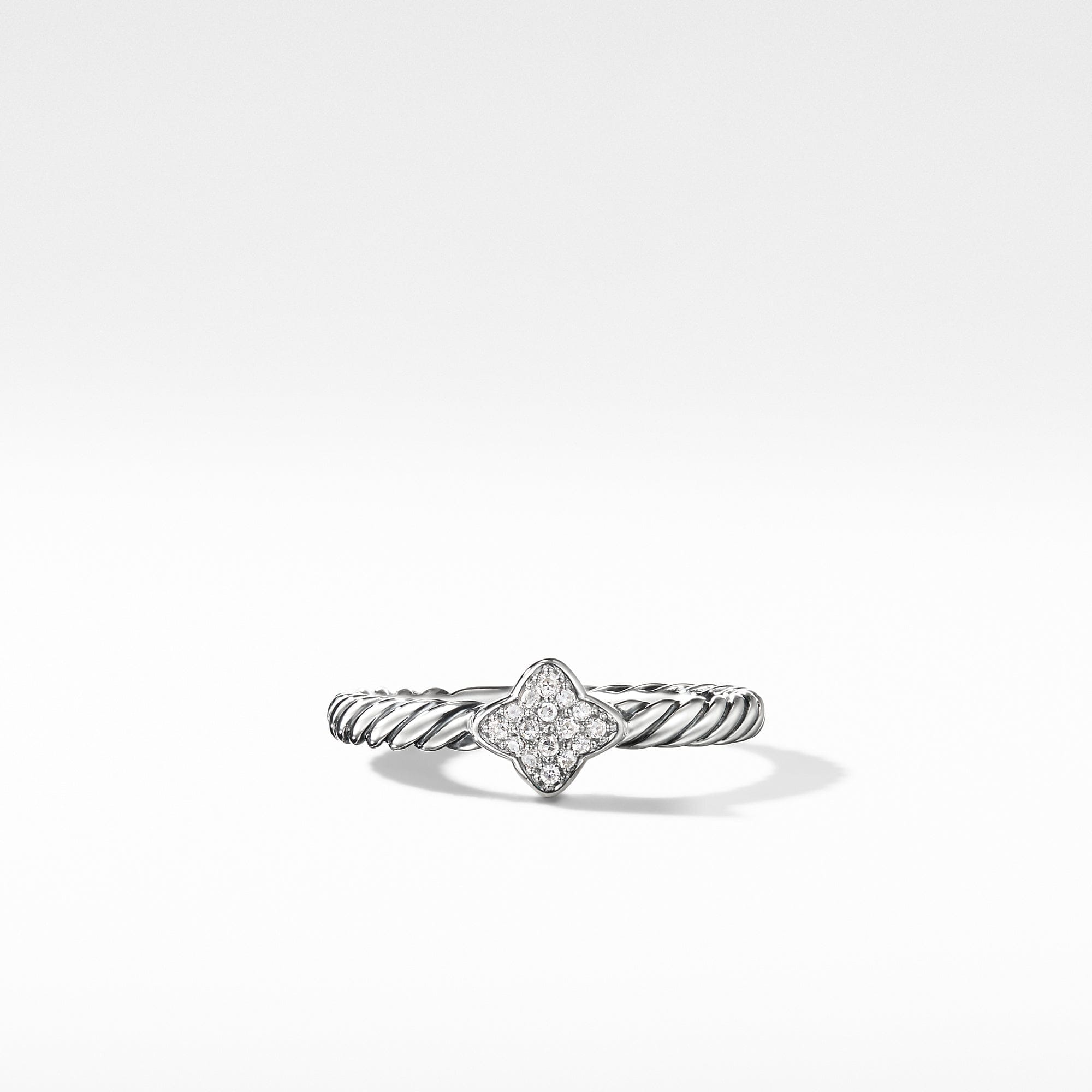 David Yurman Quatrefoil Ring with Diamonds - R09659SSADI - 883932232035
