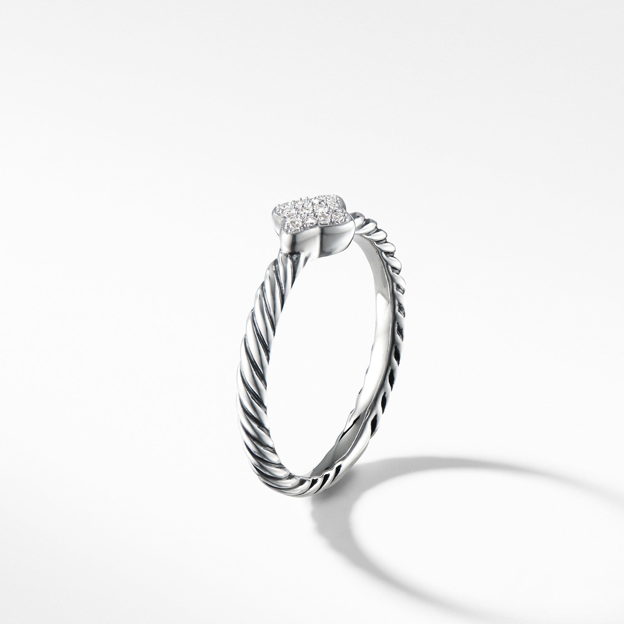 David Yurman Quatrefoil Ring with Diamonds - R09659SSADI - 883932232035