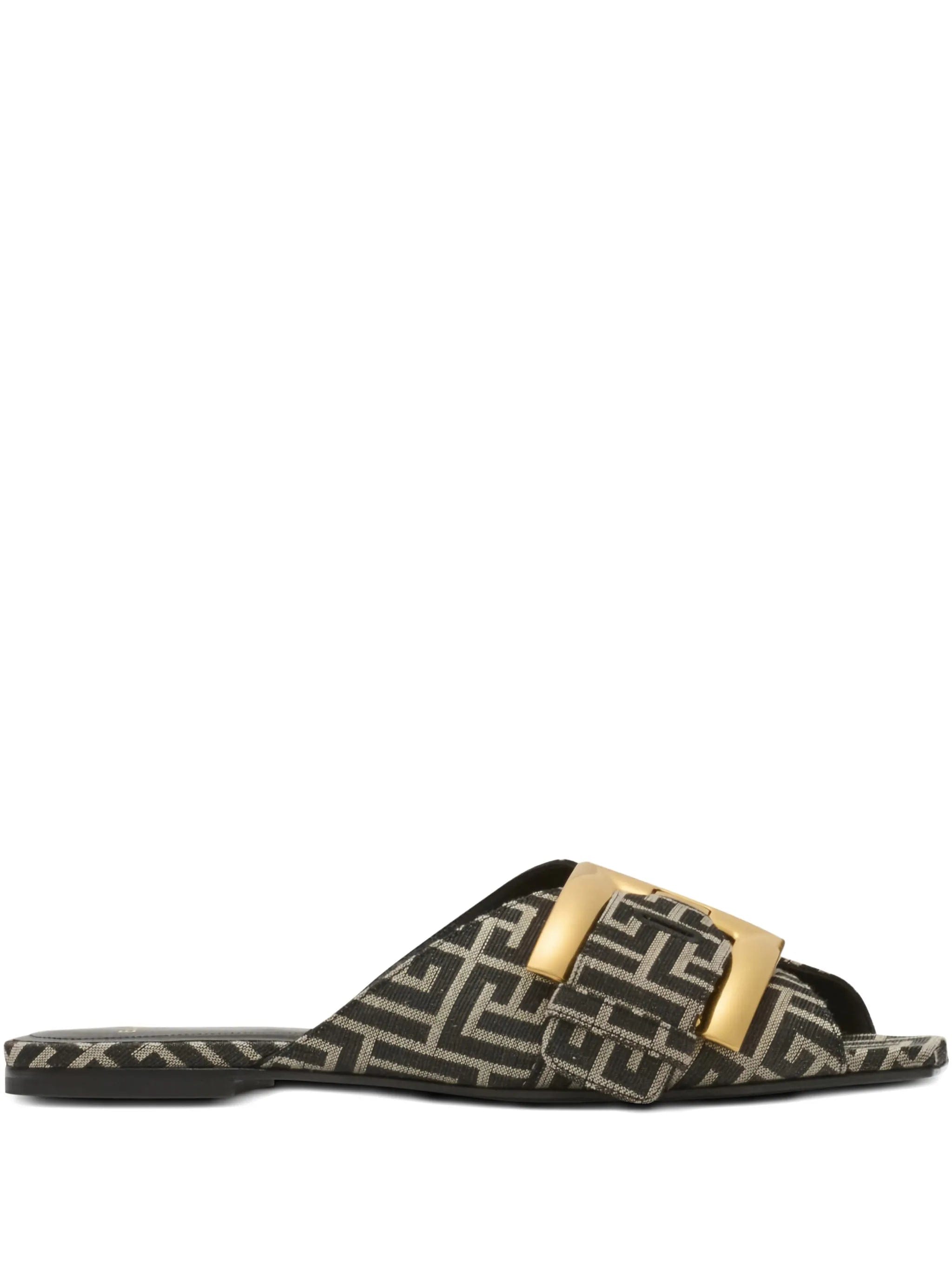Balmain Anthem monogram - pattern sandals