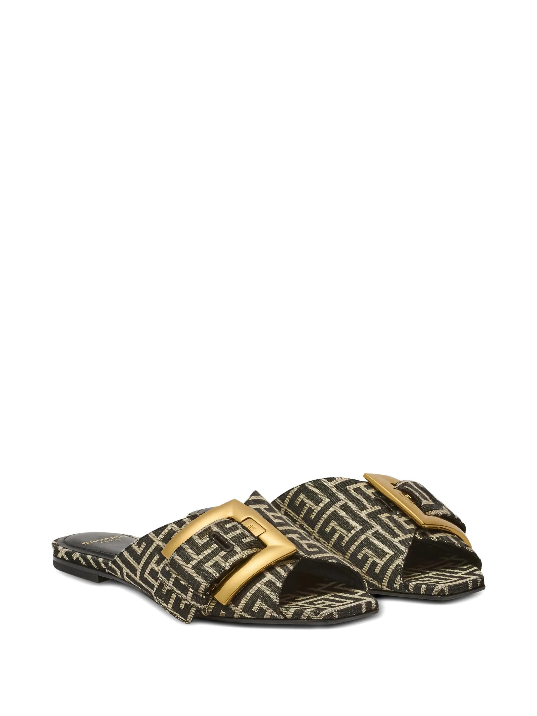 Balmain Anthem monogram - pattern sandals