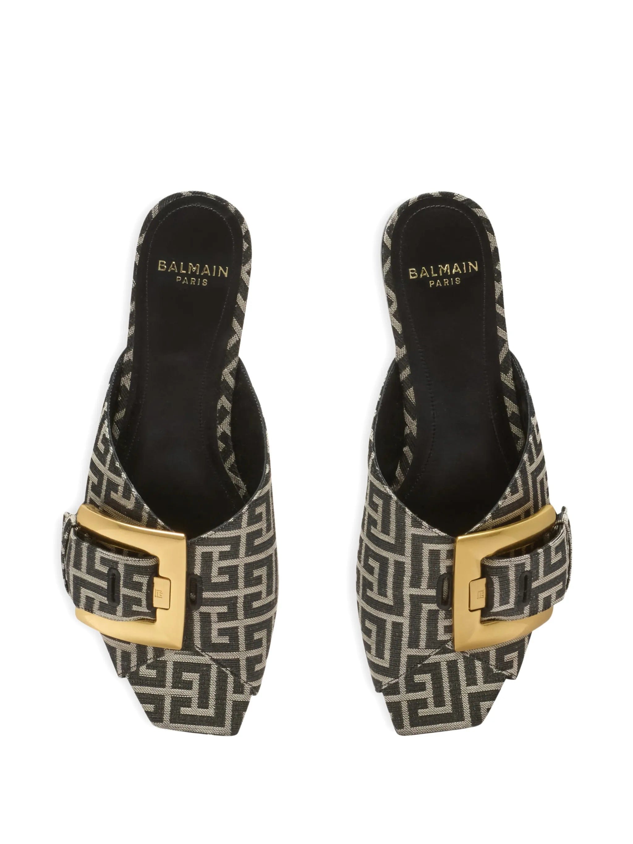 Balmain Anthem monogram - pattern sandals