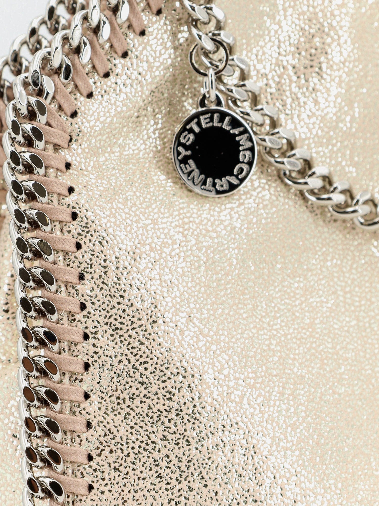 Stella Mccartney Falabella Tiny Shiny Shaggy Deer crossbody bag