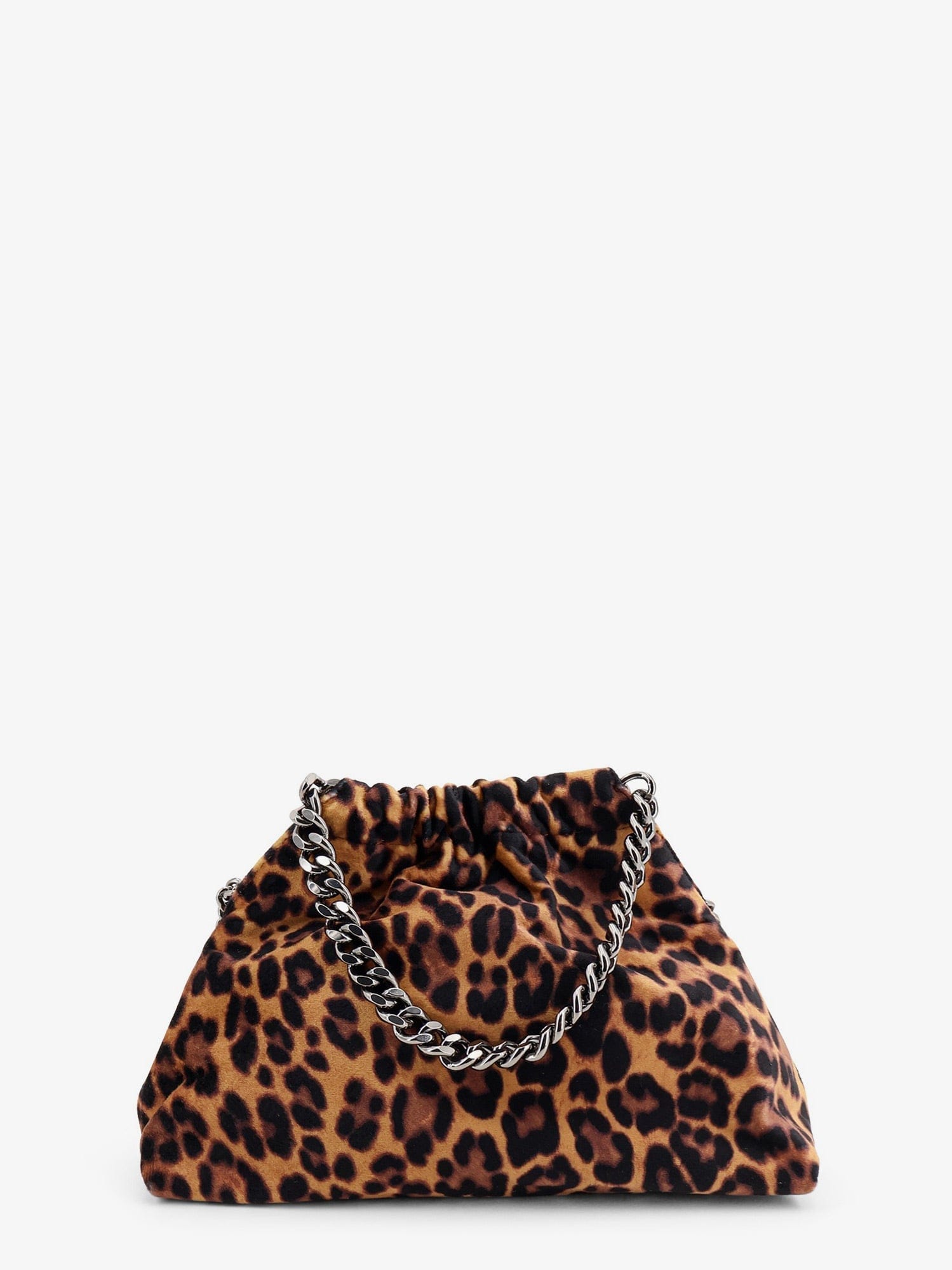 Stella Mccartney Women Falabella Mini Leopard Print Velvet Crossbody Bag