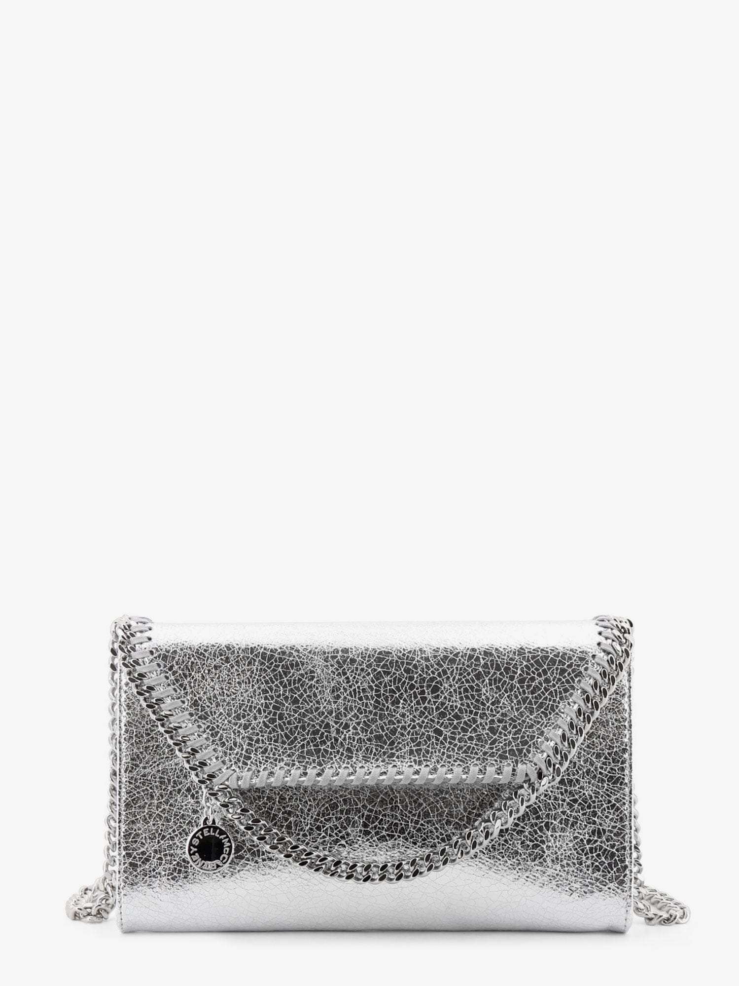 Stella Mccartney Women Falabella Metallic Fabric Crossbody Bag