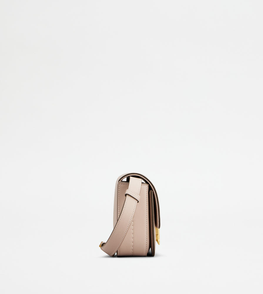 Tod's Tods T Timeless Crossbody Bag In Leather Micro Pink