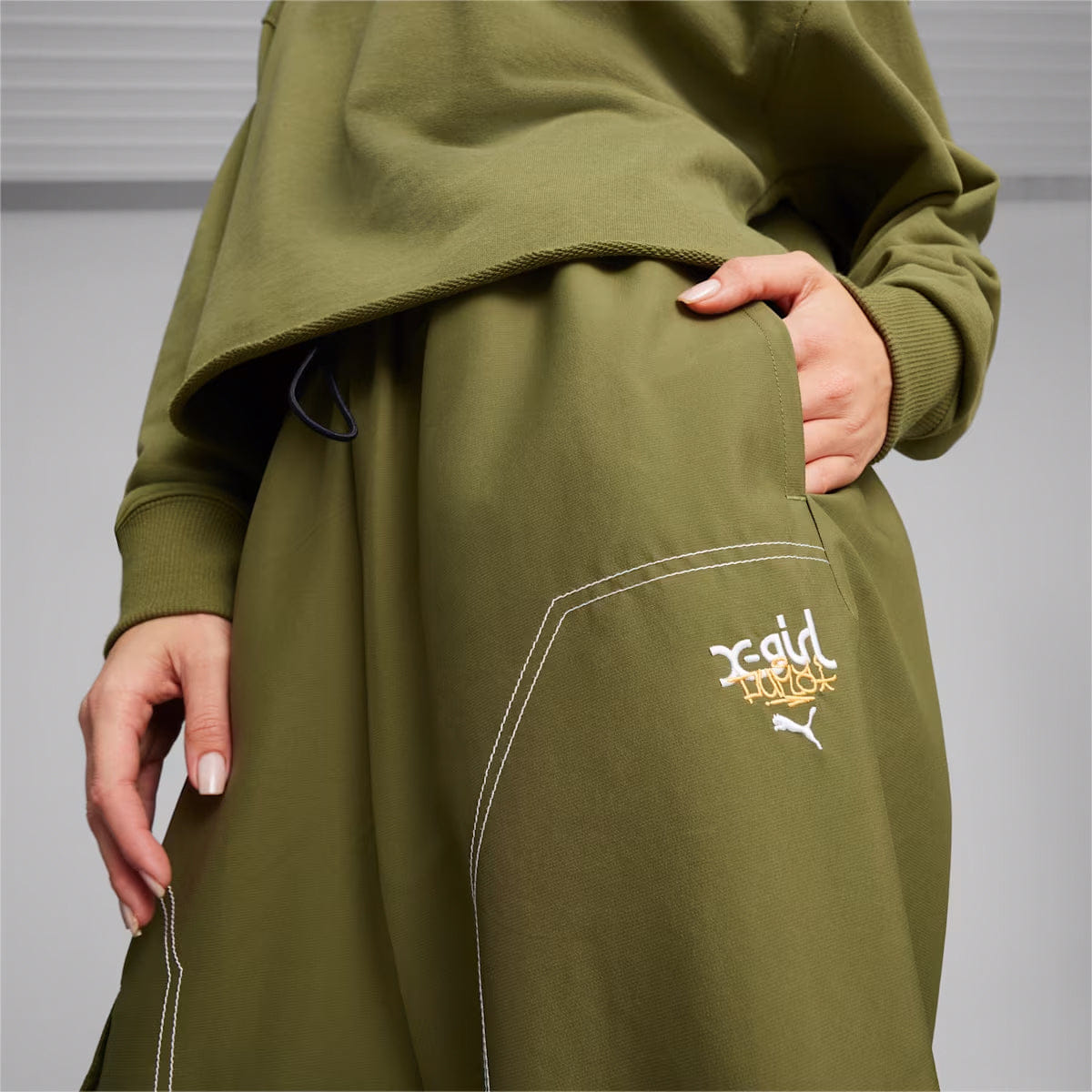 PUMA X - GIRL Cargo Pants Olive Green
