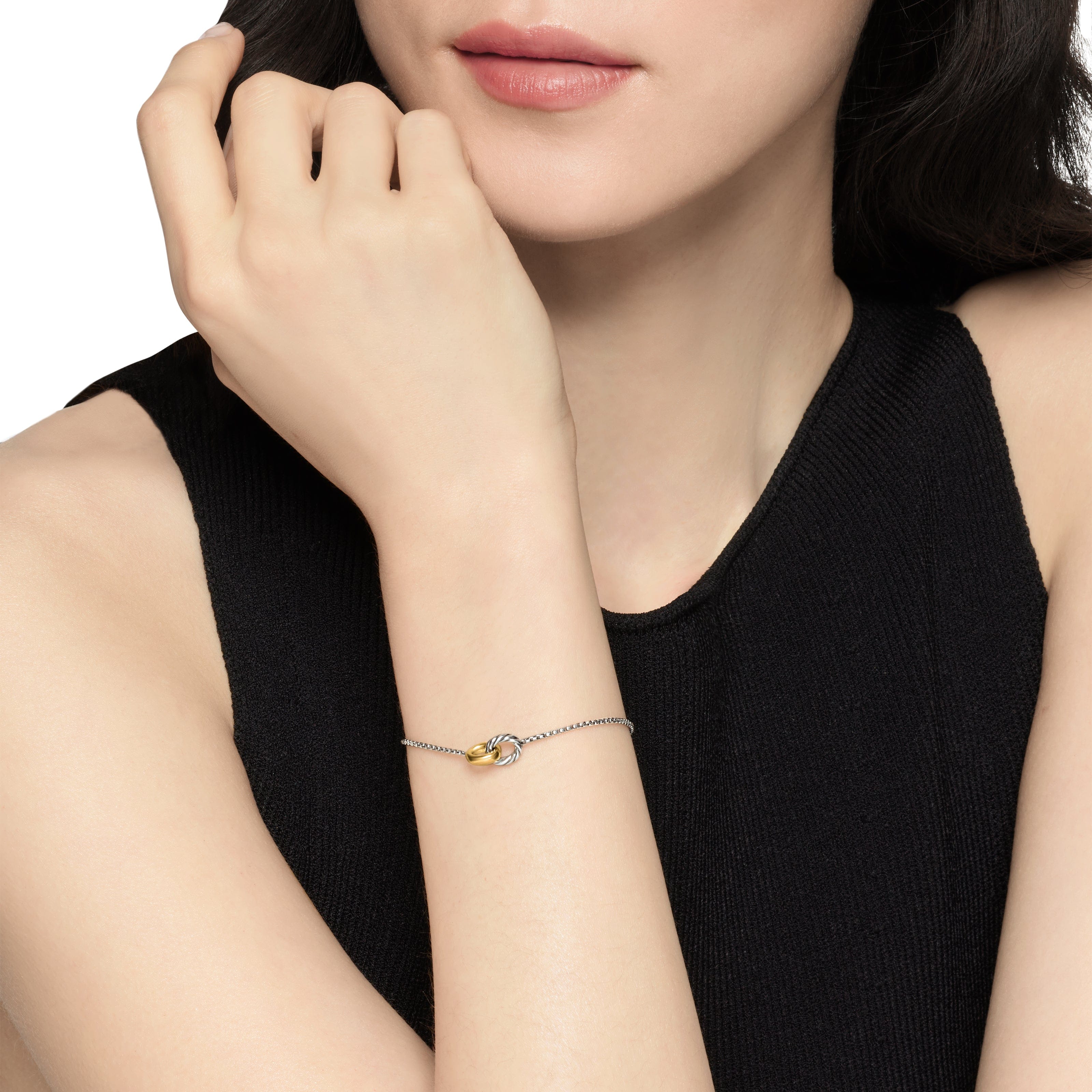 David Yurman Cable Collectibles® Collection Bracelet in Sterling Silver and 14k Gold