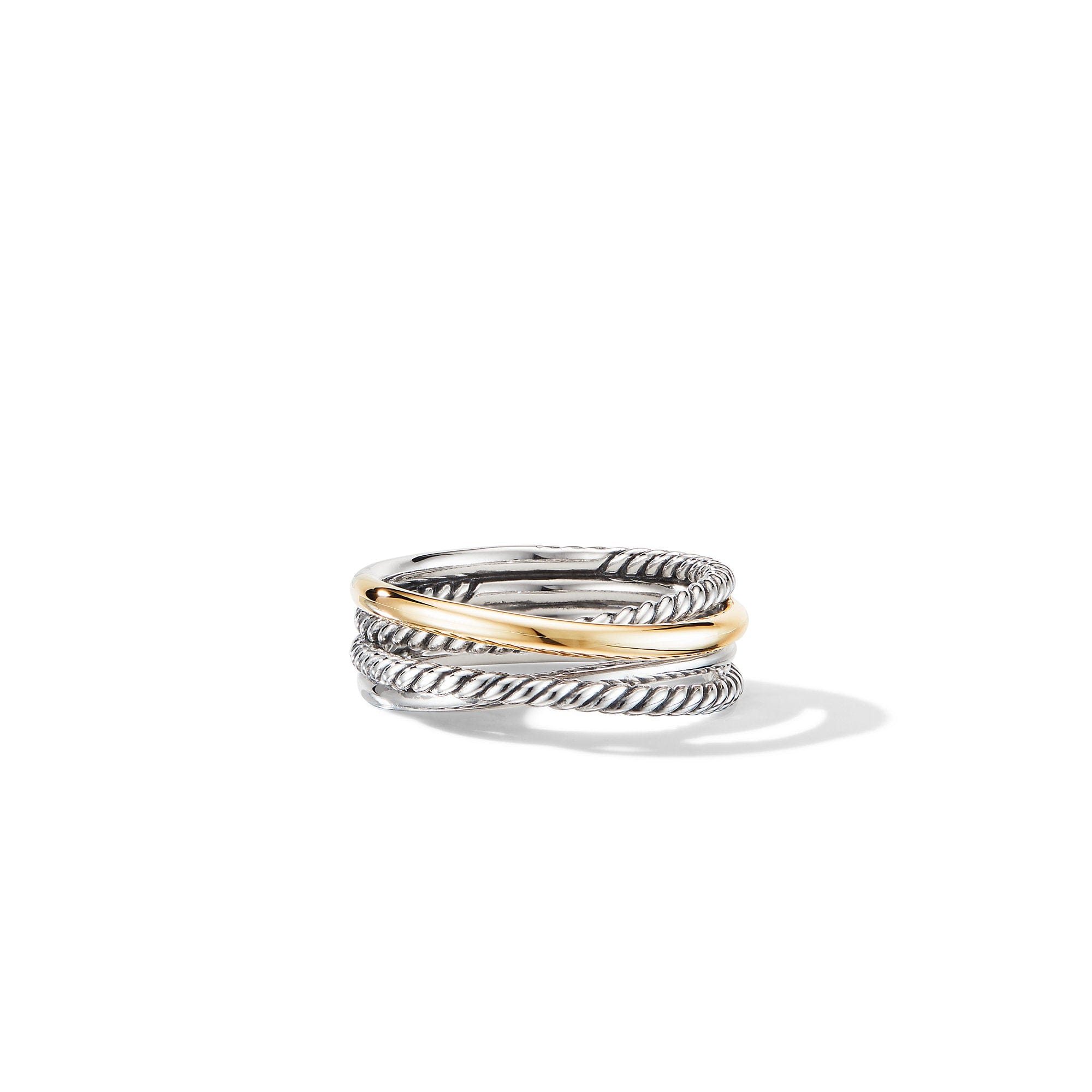 David Yurman Crossover Narrow Ring with 18k Yellow Gold - R07436 S86