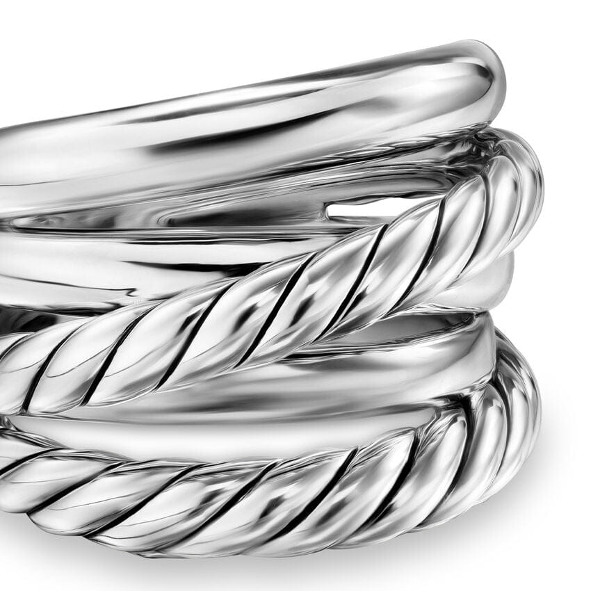 David Yurman Crossover Five Row Ring in Sterling Silver, 17.5 mm, Size 7