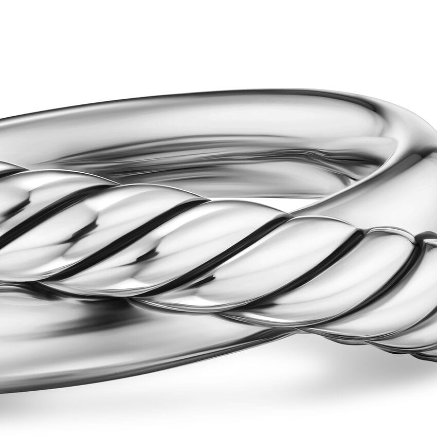 David Yurman Crossover Two Row Ring in Sterling Silver, 7.4 mm, Size 6