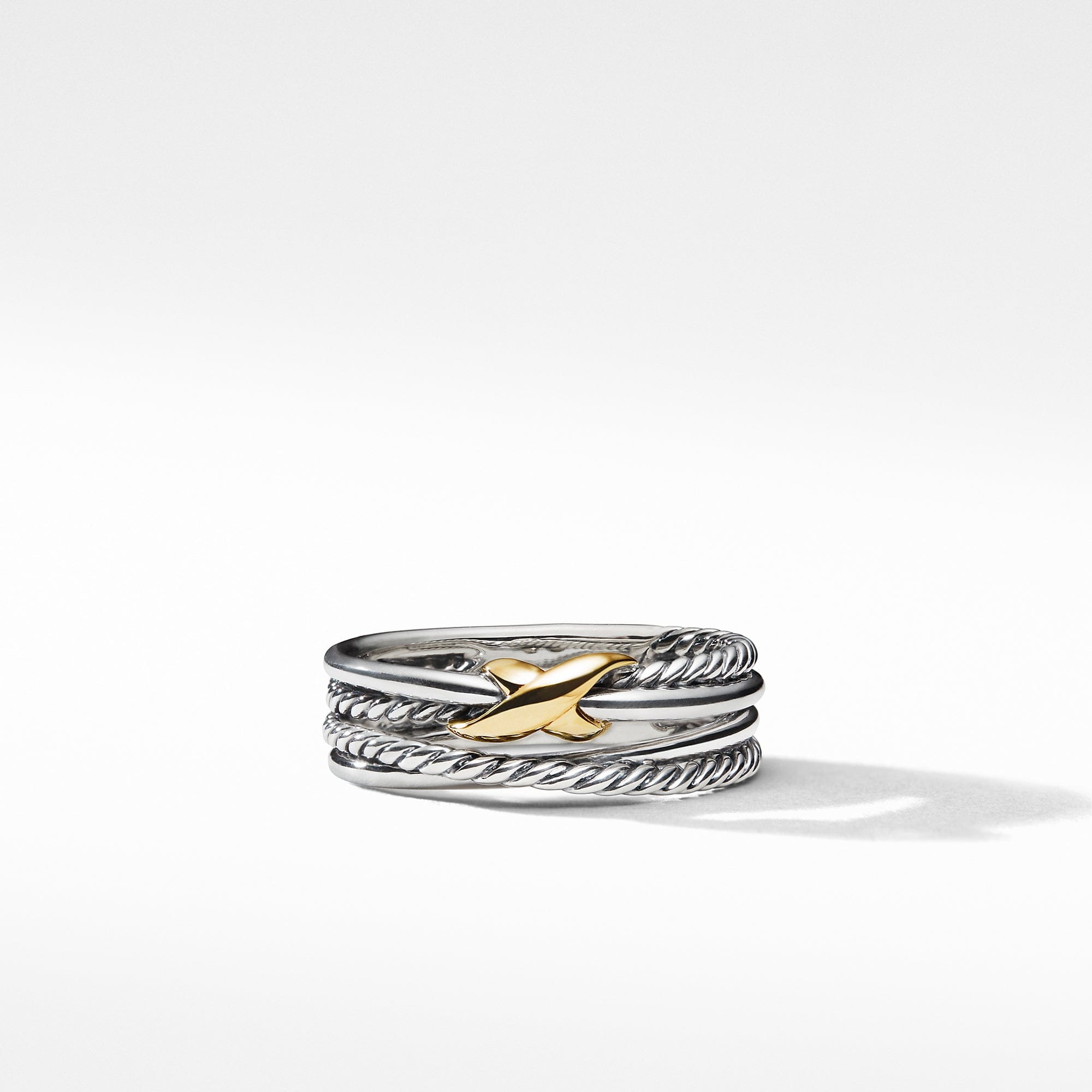 David Yurman Ring in Silver and 18 - Karat Yellow Gold