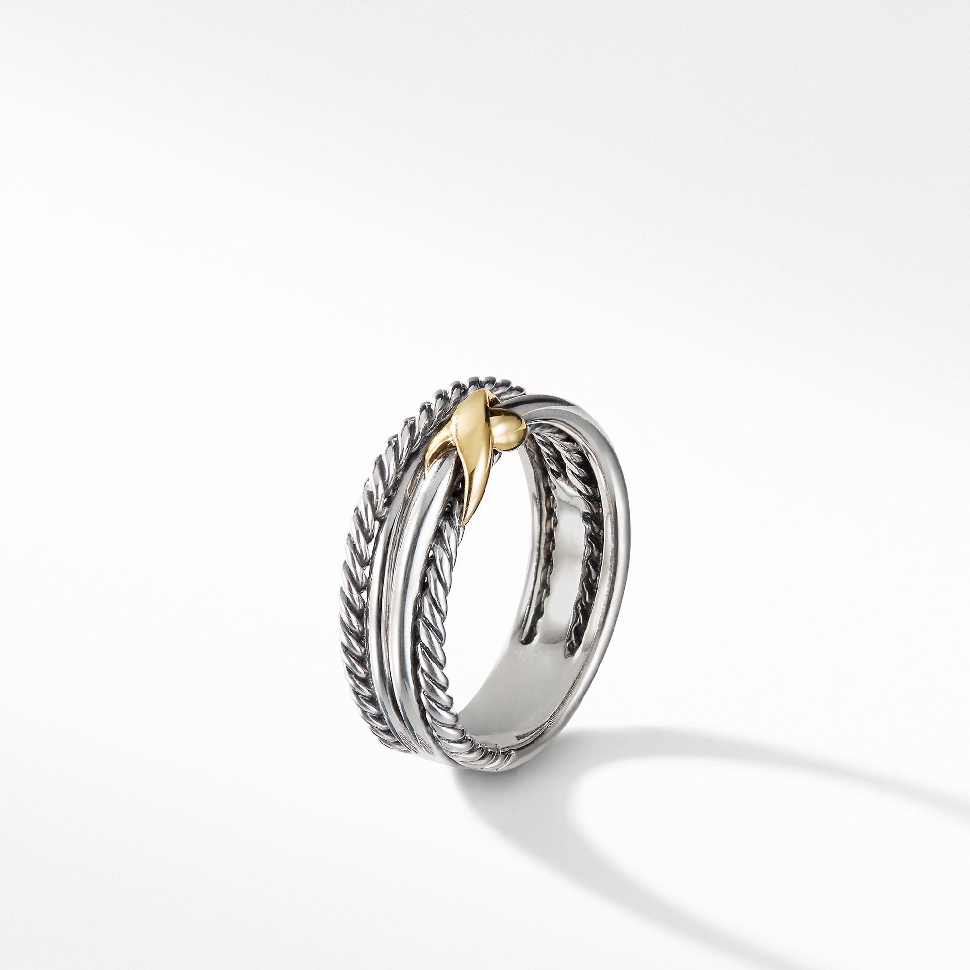 David Yurman Ring in Silver and 18 - Karat Yellow Gold