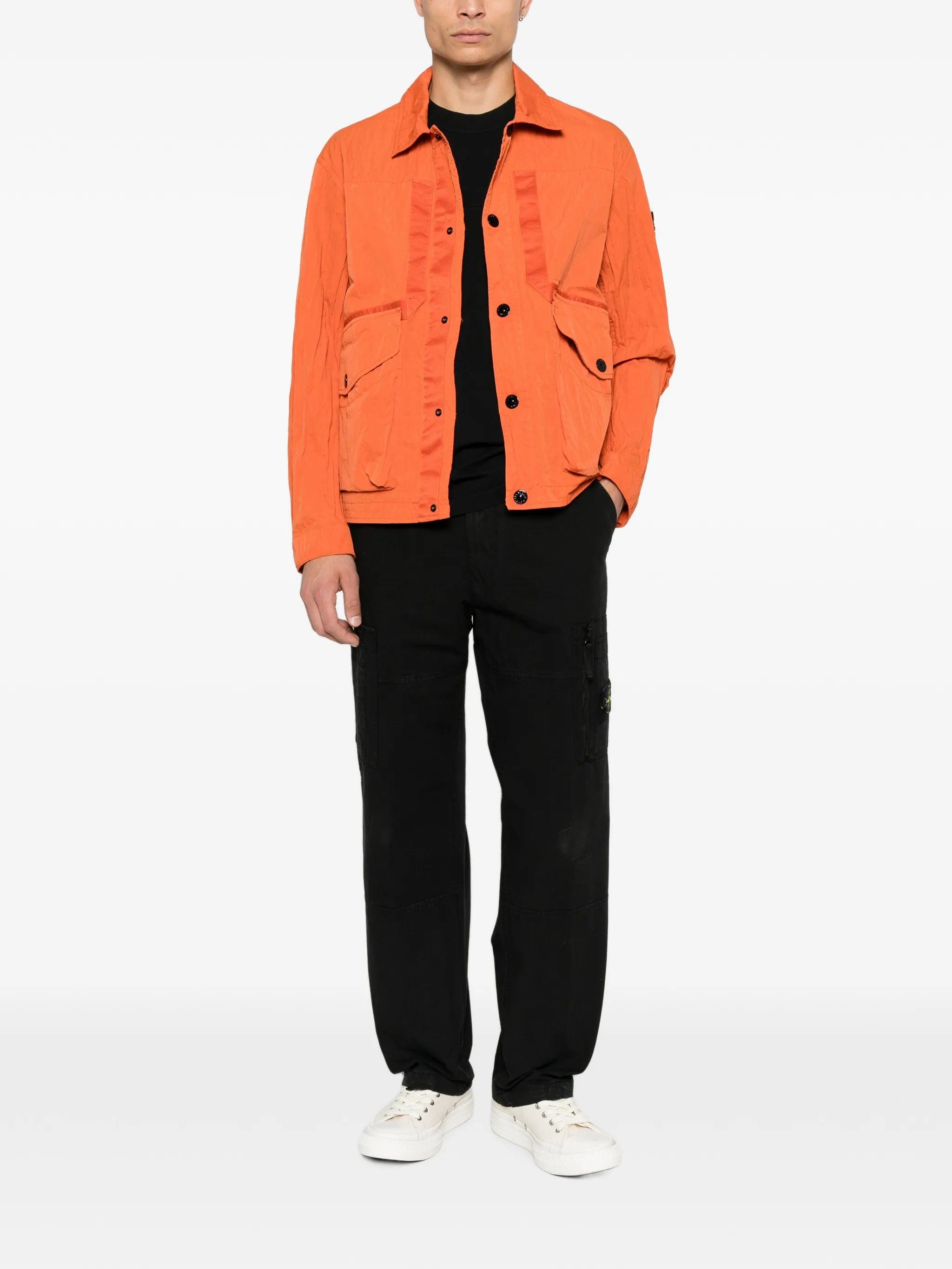 Stone Island logo - patch shirt jacket