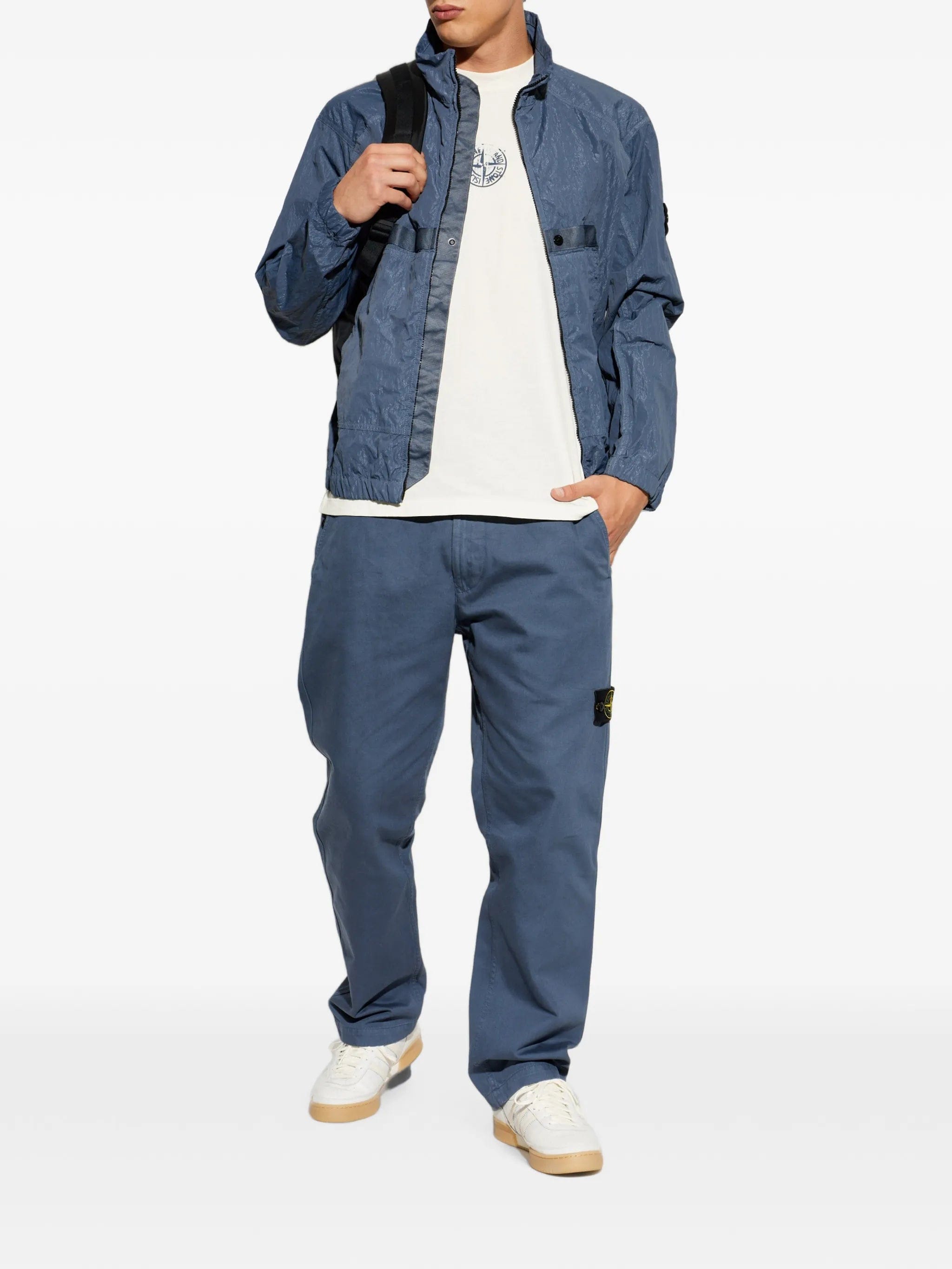Stone Island logo - patch zip - up jacket