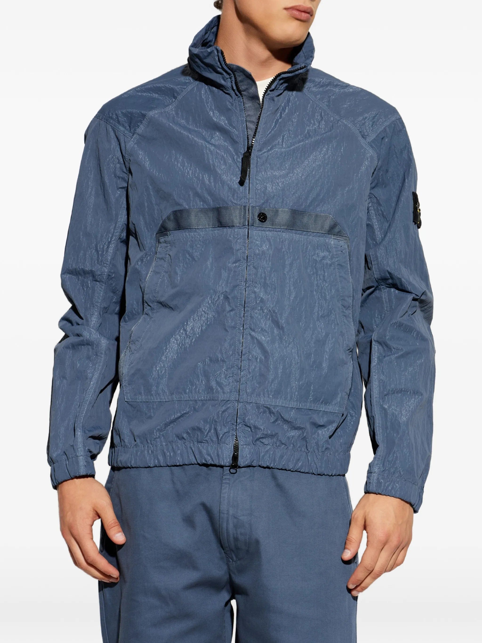 Stone Island logo - patch zip - up jacket