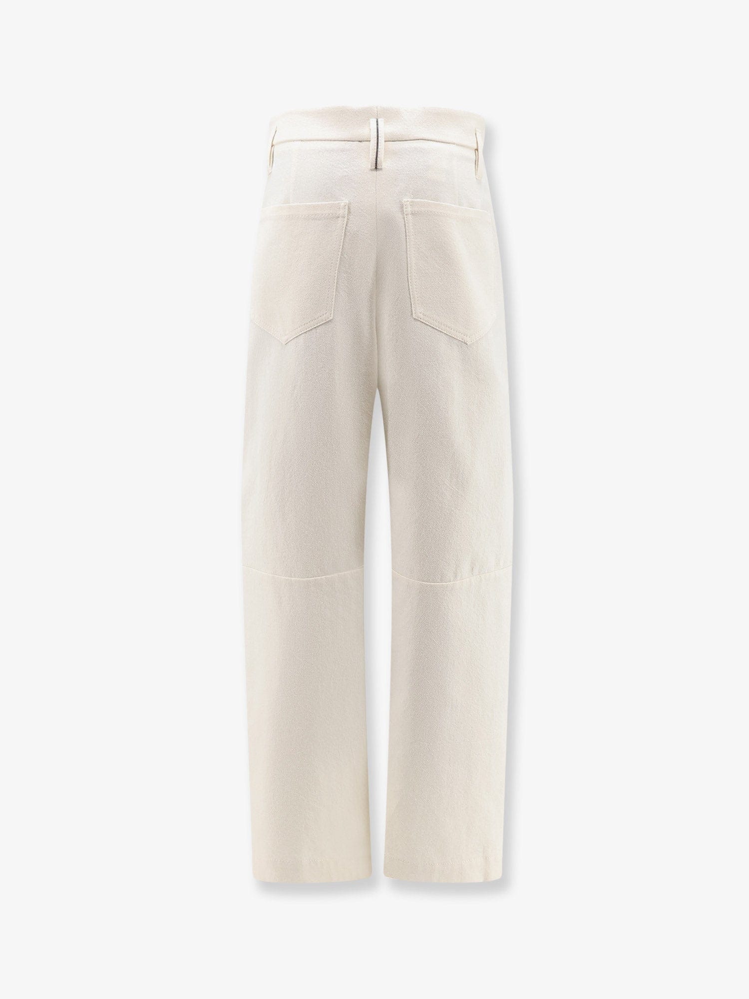 Brunello Cucinelli Baggy Wrinkled wool and cotton trousers