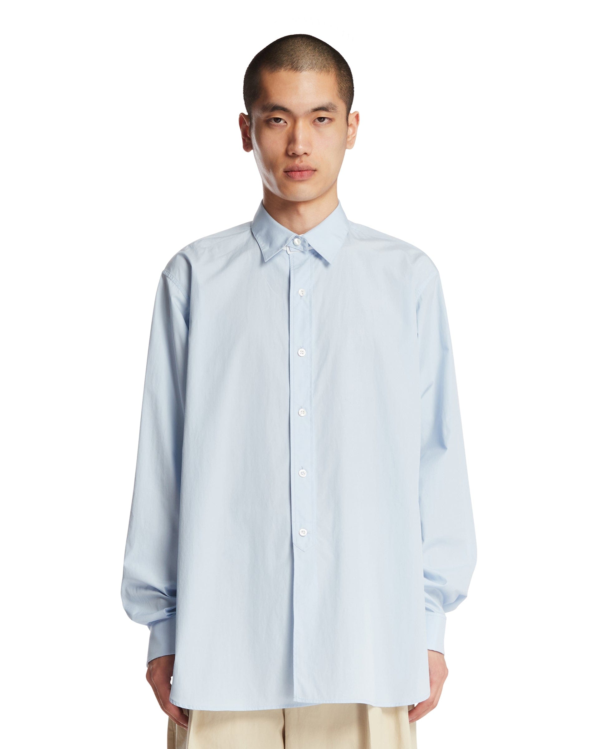THE ROW Camicia Melchior In Cotone Azzurra