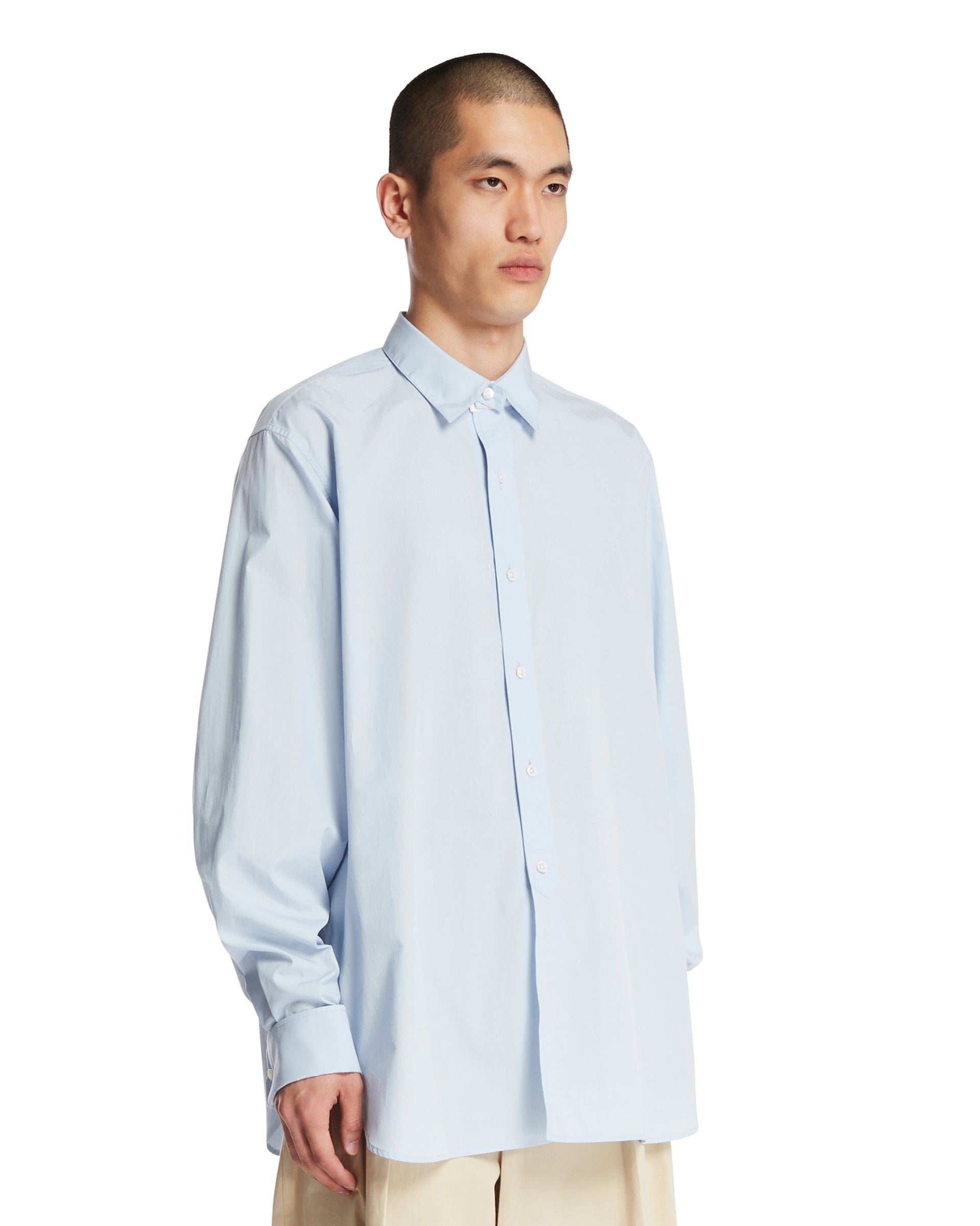 THE ROW Camicia Melchior In Cotone Azzurra