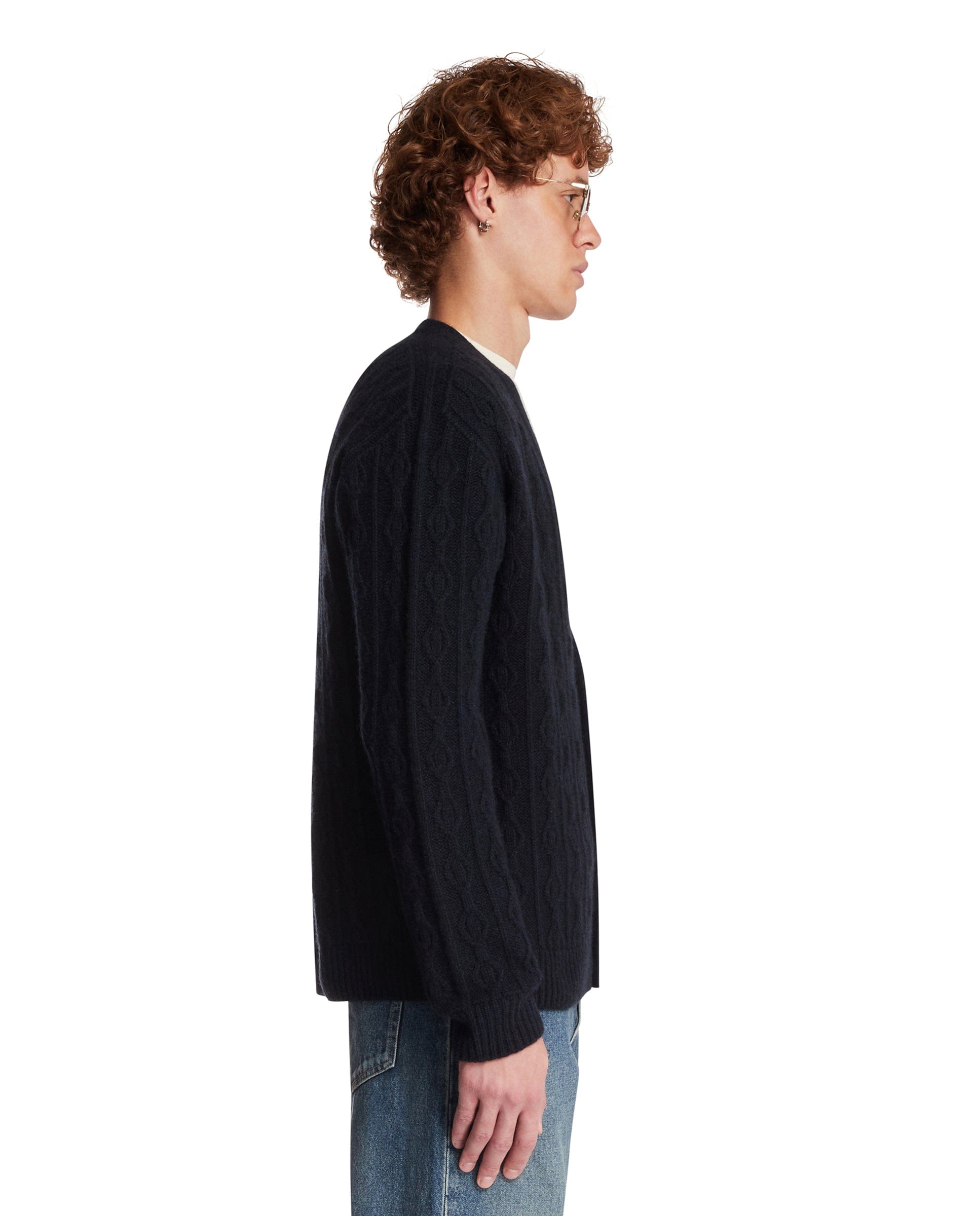THE ROW Cardigan In Cashmere Blu