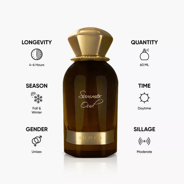 Ahmed Al Maghribi Summer Oud Extrait De Parfum for Unisex 60 ml
