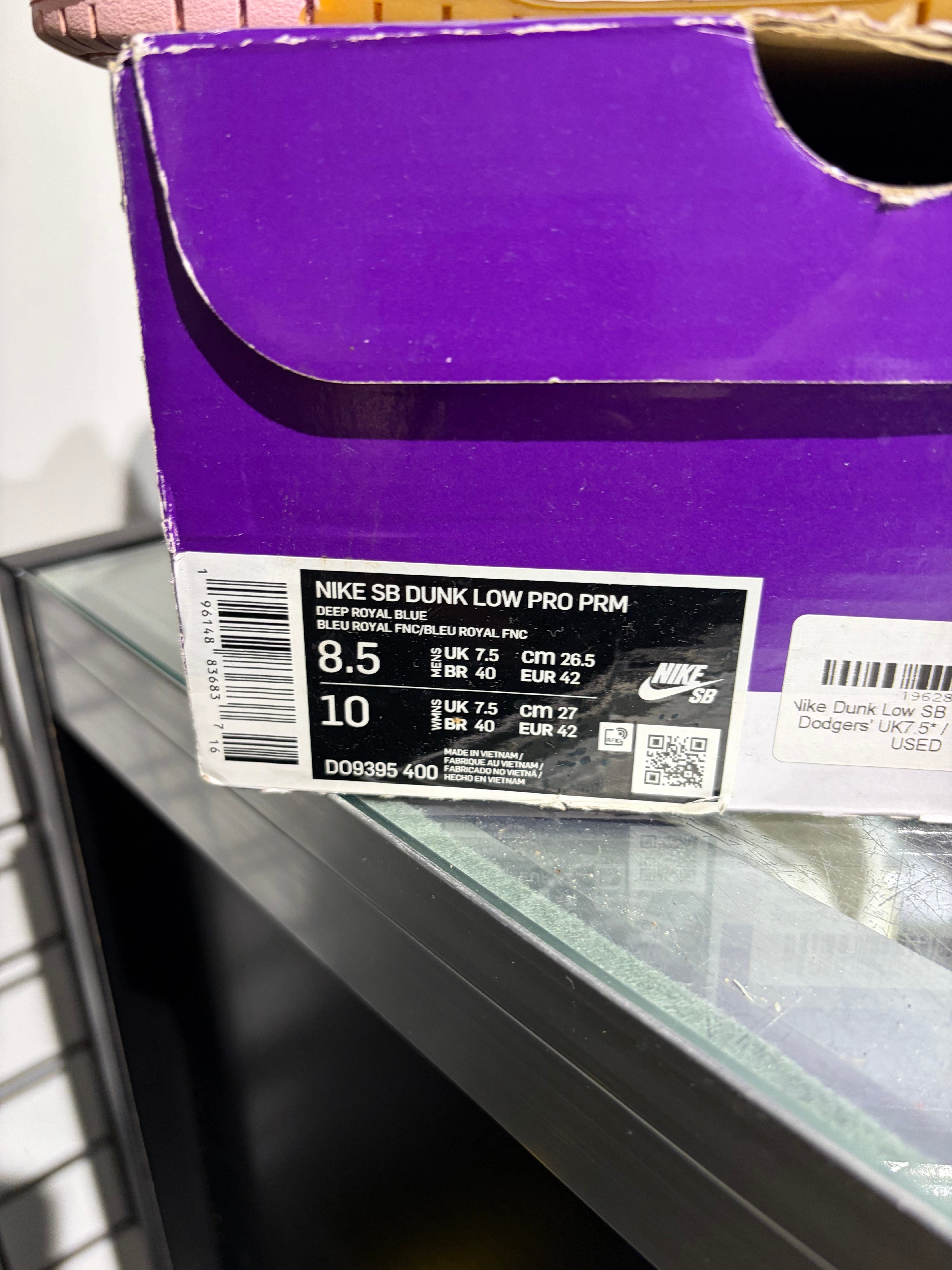 Resneaked SB Dunk Low Dodgers UK 7.5 #96