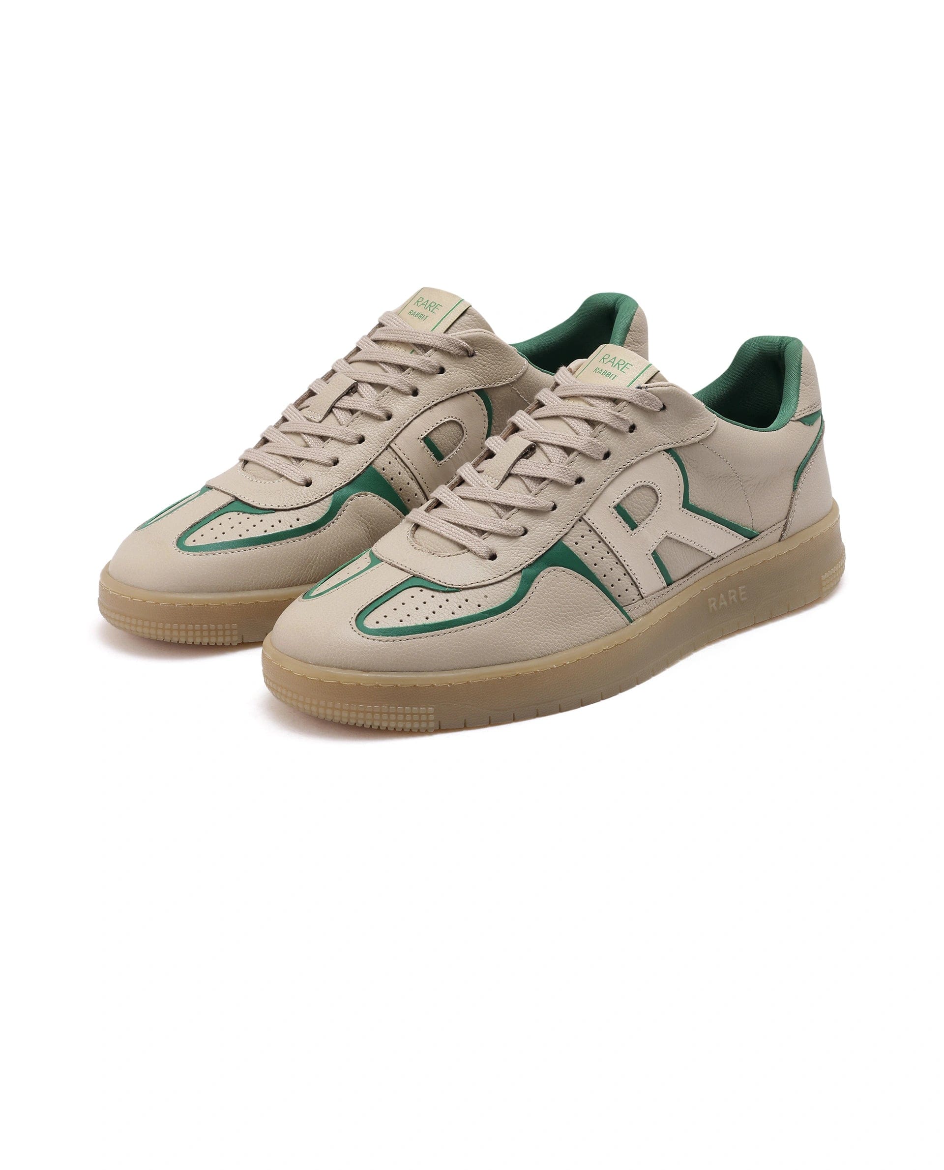 RAREZ Rare Rabbit Men Ascend Beige Dual Tone Genuine Leather Lace - Up Low Top Sneaker Shoes