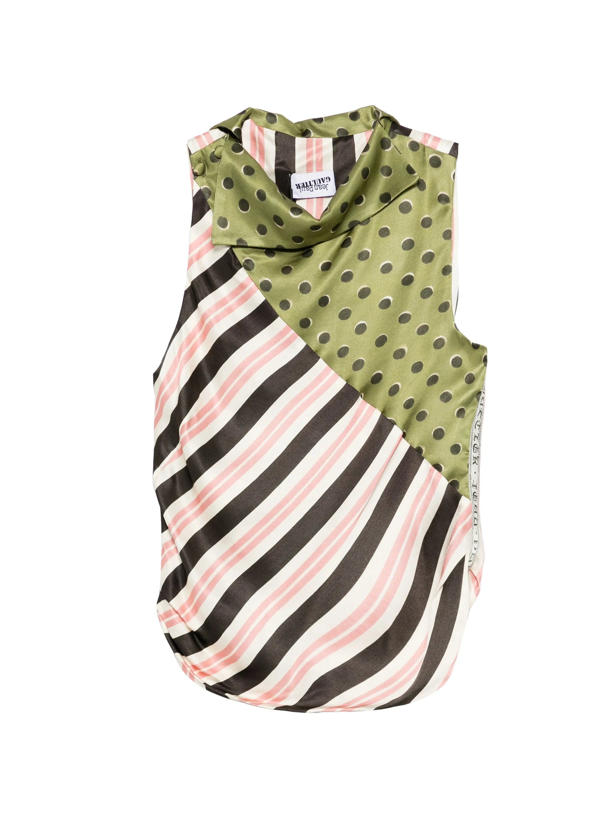 Jean Paul Gaultier cowl - neck tank top