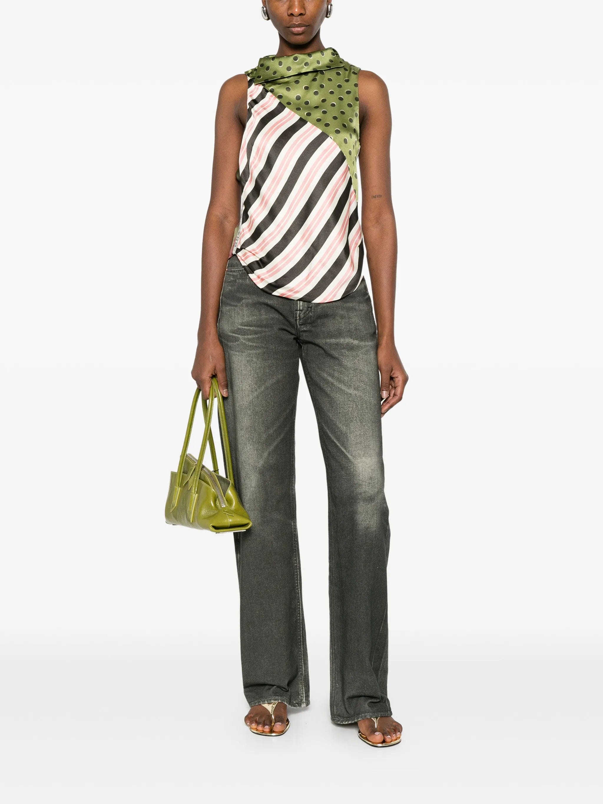 Jean Paul Gaultier cowl - neck tank top