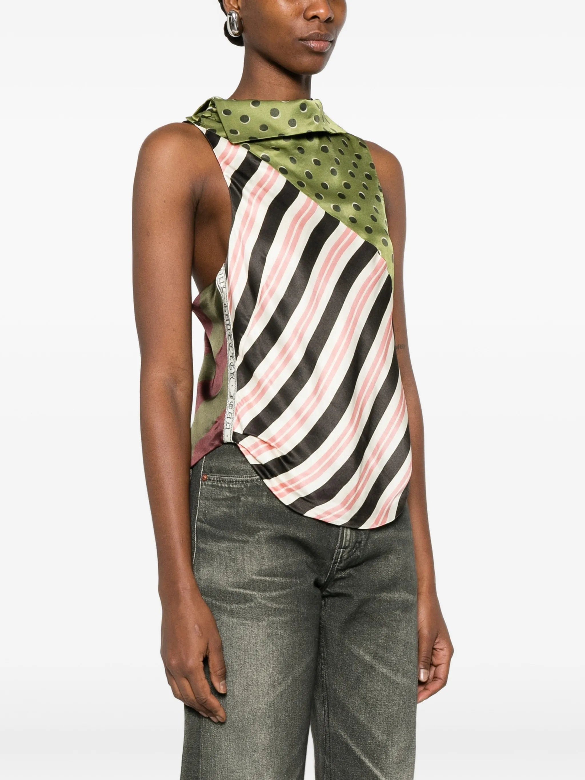 Jean Paul Gaultier cowl - neck tank top