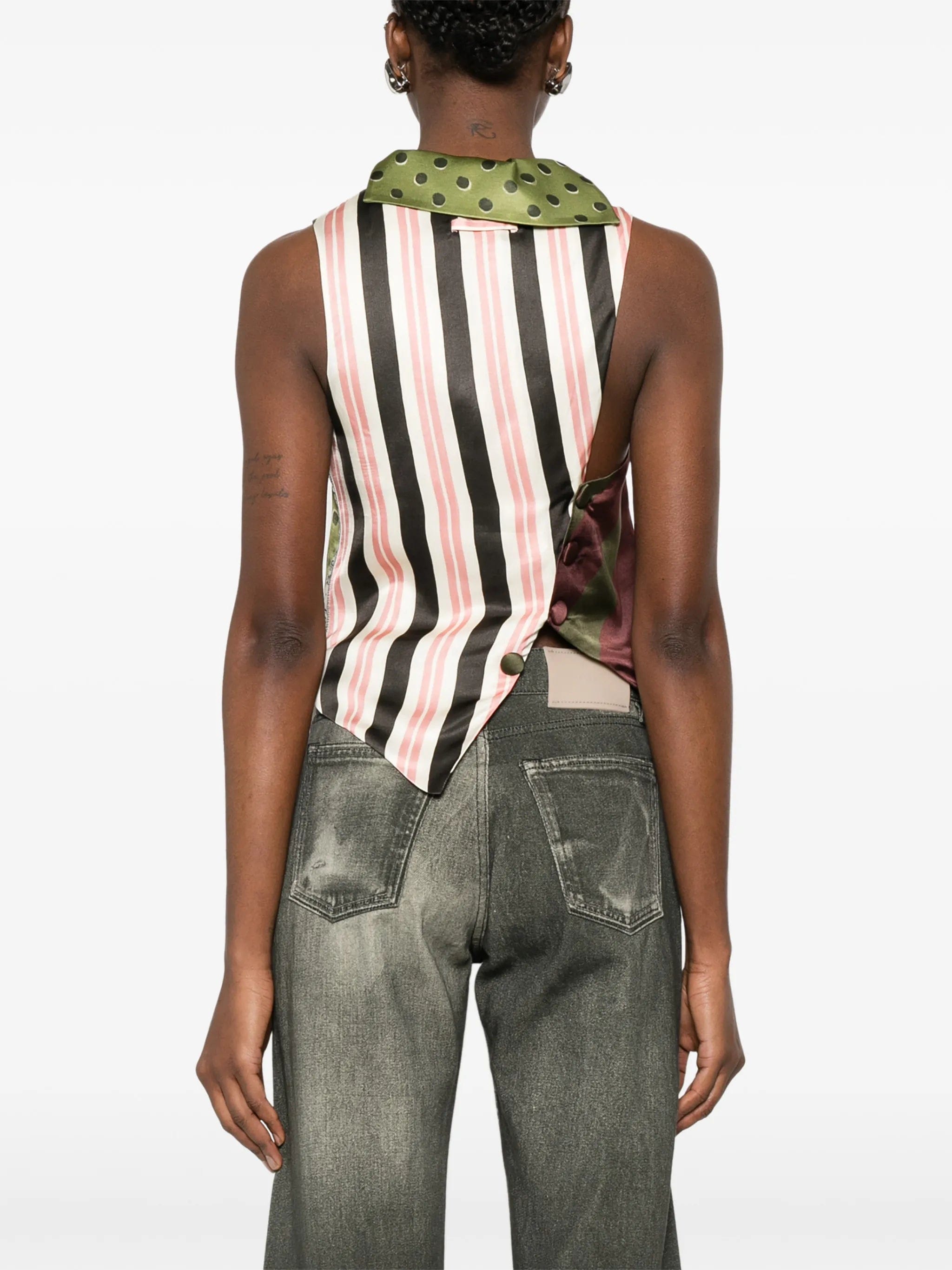 Jean Paul Gaultier cowl - neck tank top