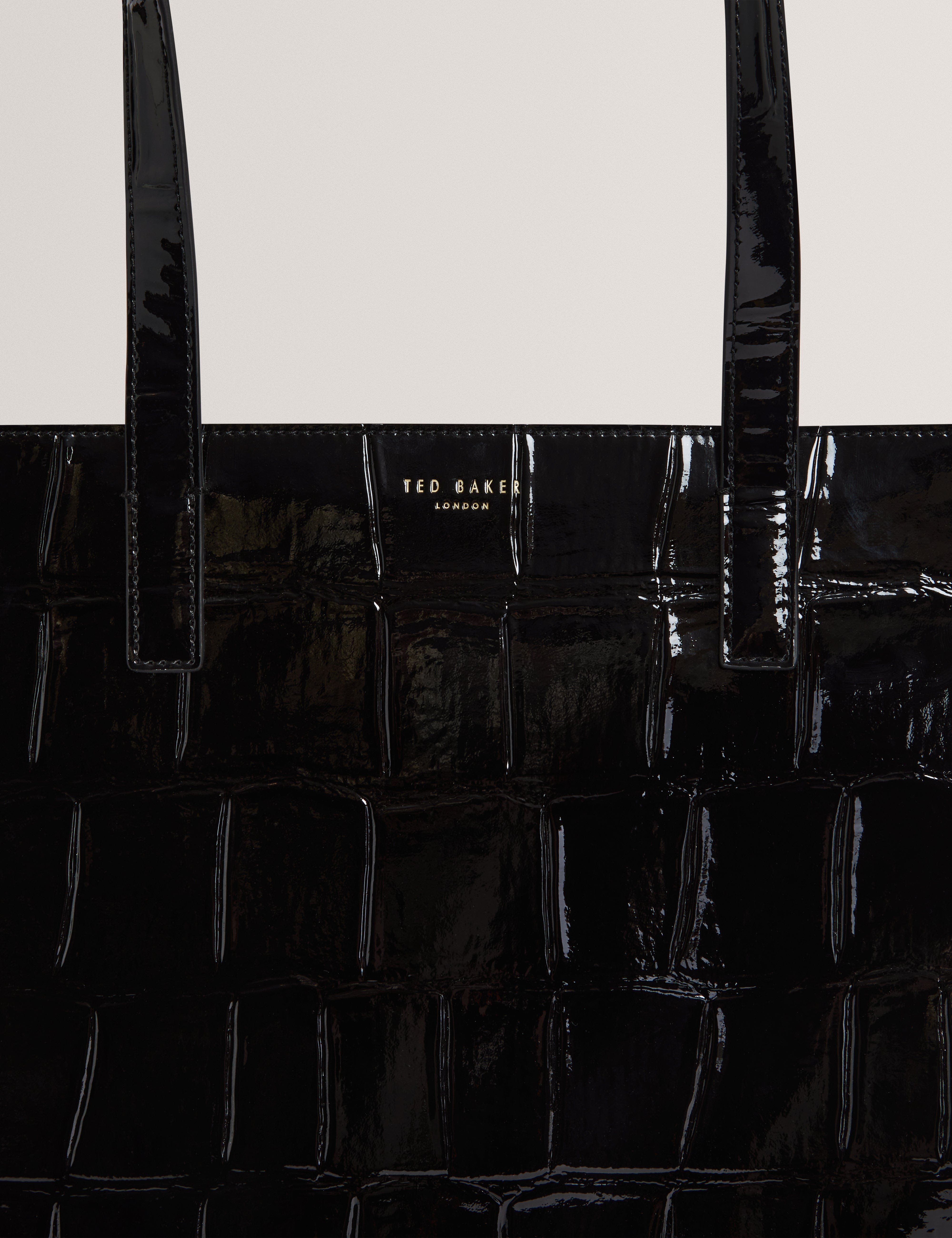 Ted Baker Vannda Croc Effect Large Icon Bag Black